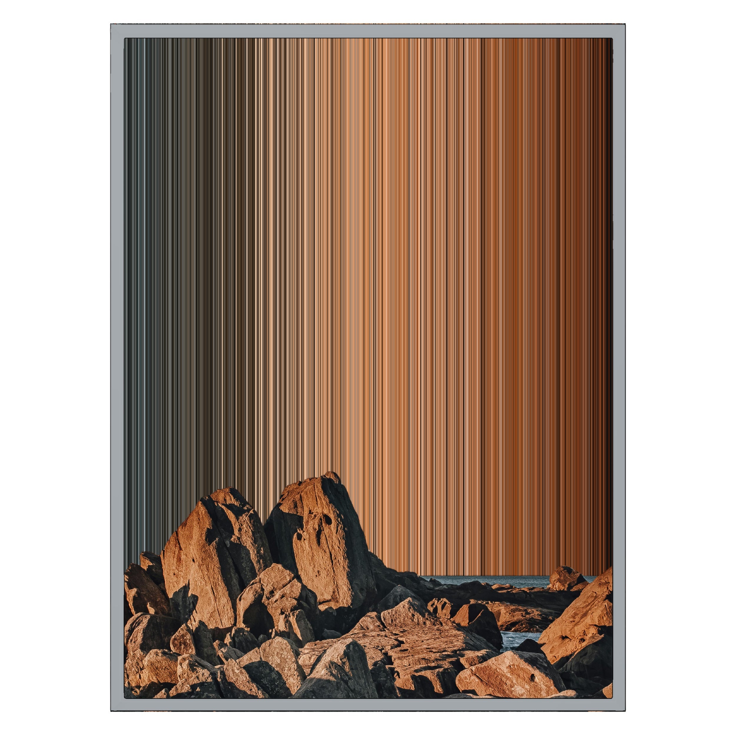 24×30" Metallic Float Frame Canvas - Silver Frame variant