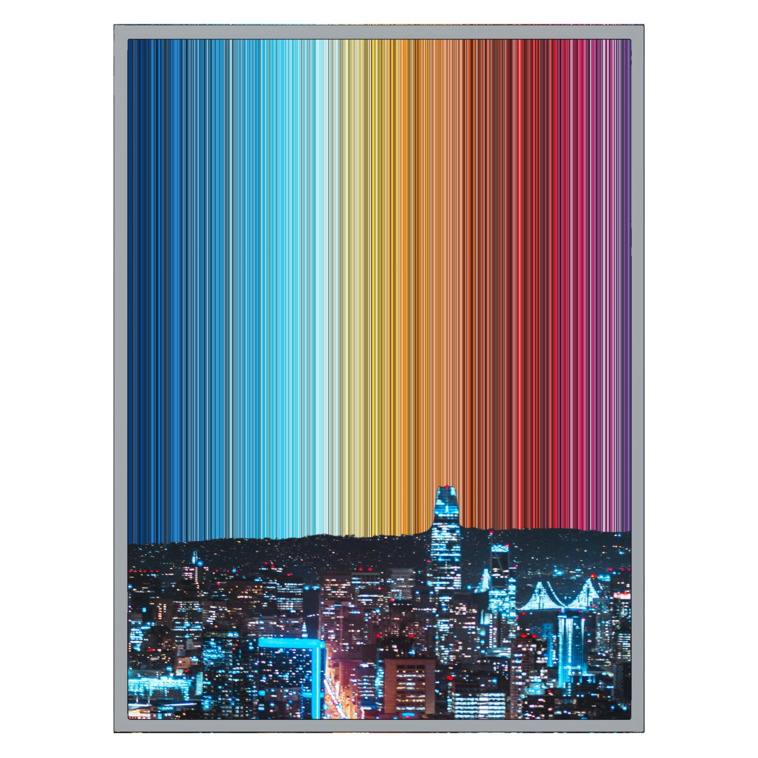 24×30" Metallic Float Frame Canvas - Silver Frame variant