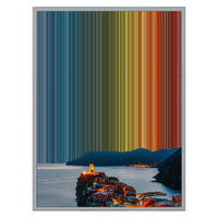 24×30" Metallic Float Frame Canvas - Silver Frame variant