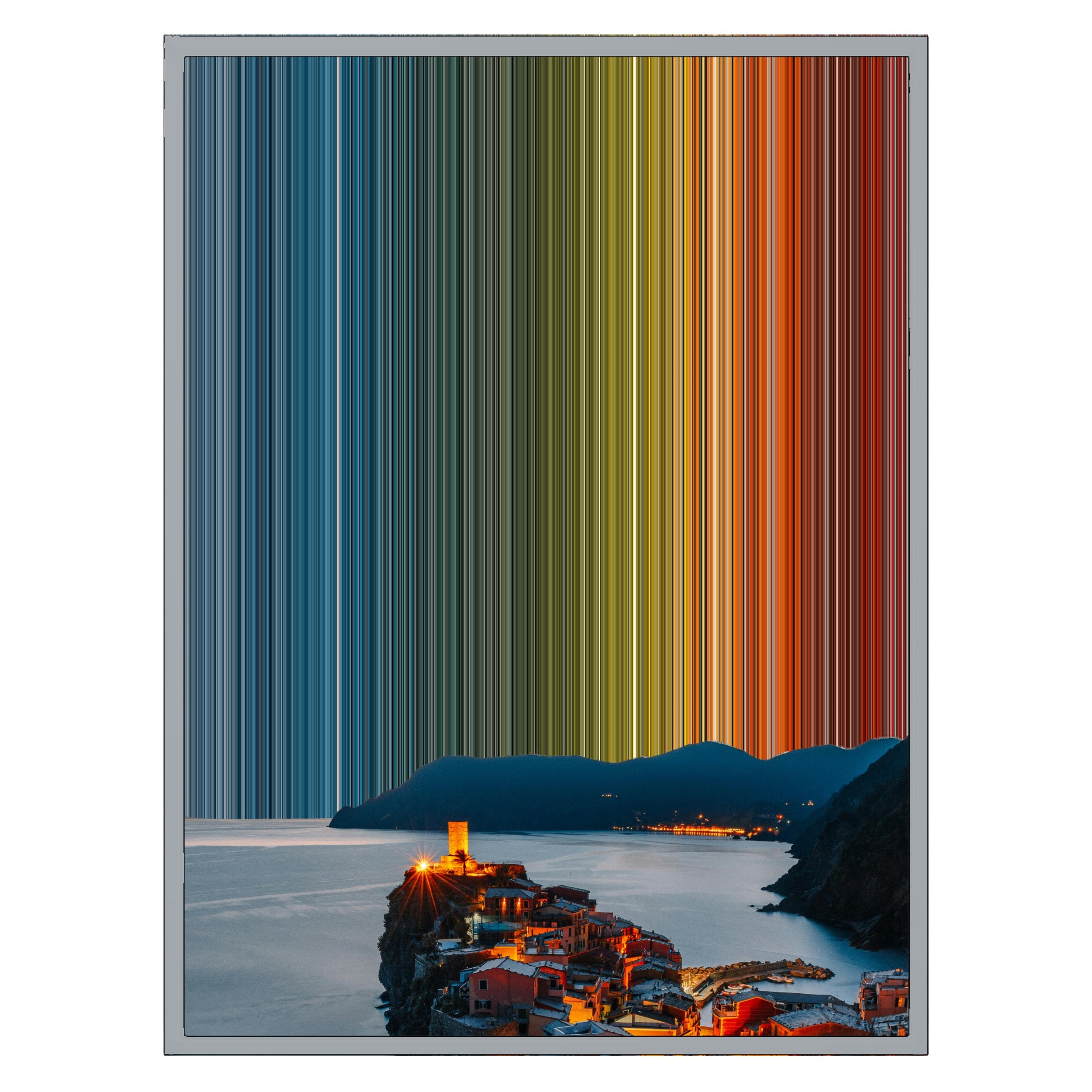 24×30" Metallic Float Frame Canvas - Silver Frame variant