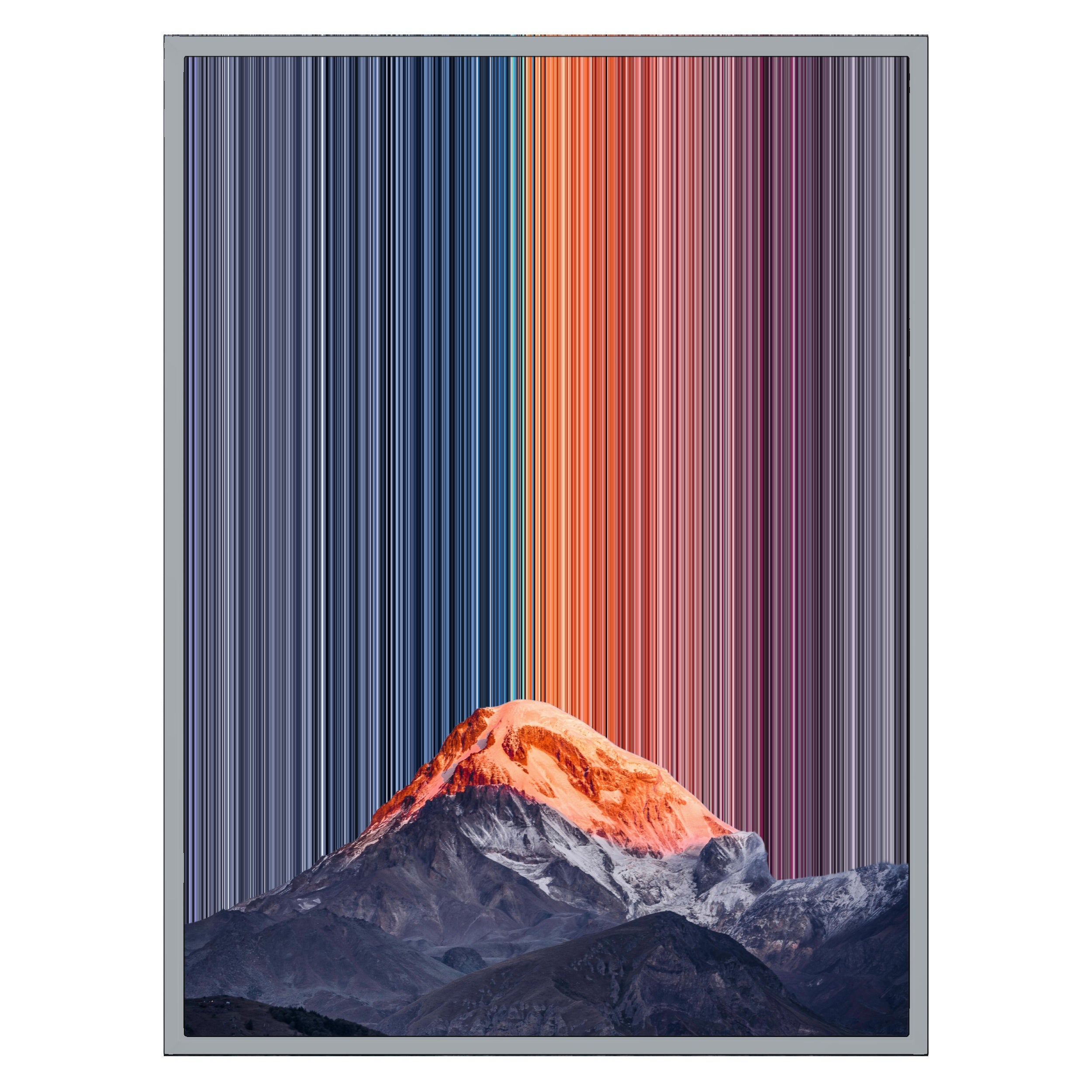 24×30" Metallic Float Frame Canvas - Silver Frame variant