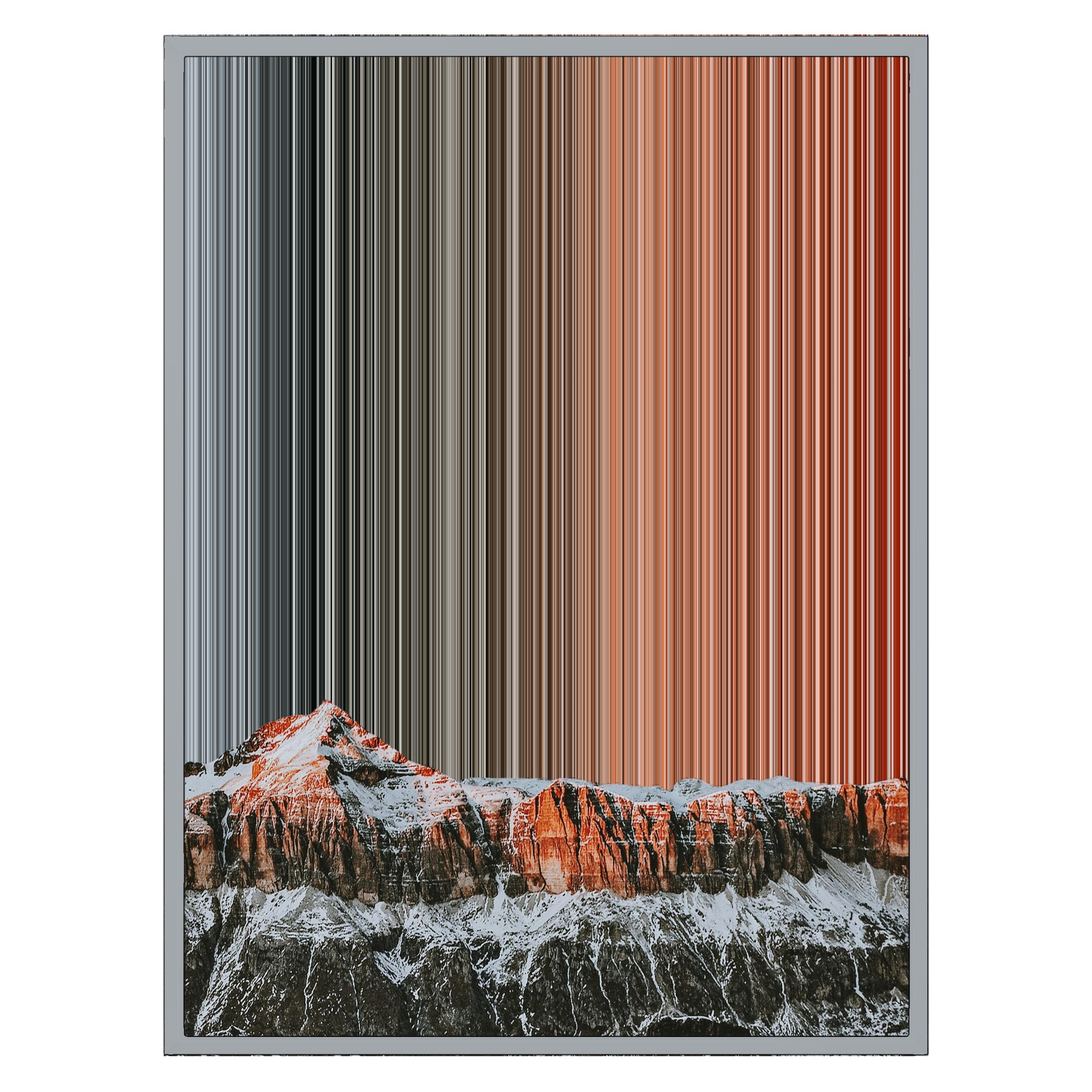 24×30" Metallic Float Frame Canvas - Silver Frame variant