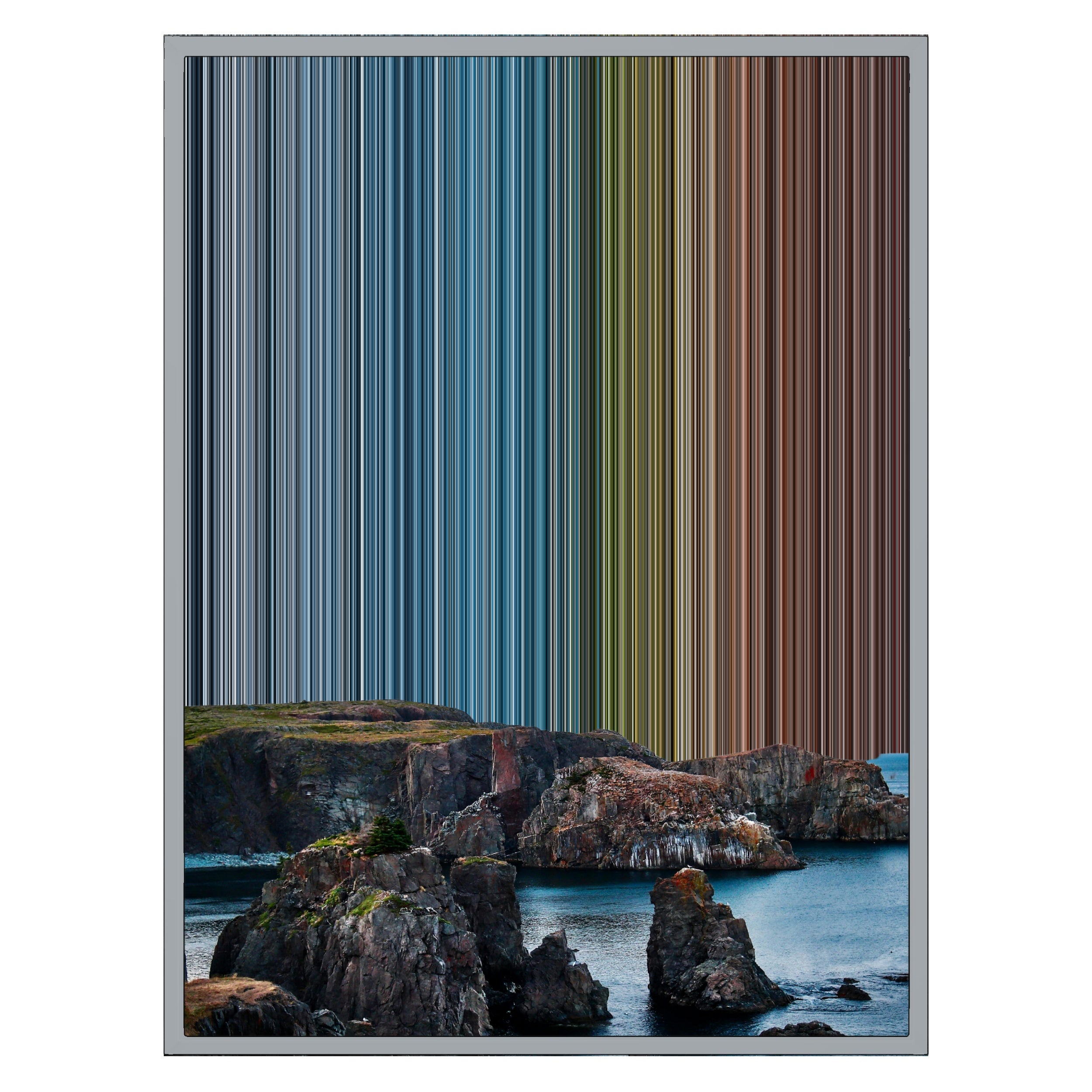 24×30" Metallic Float Frame Canvas - Silver Frame variant