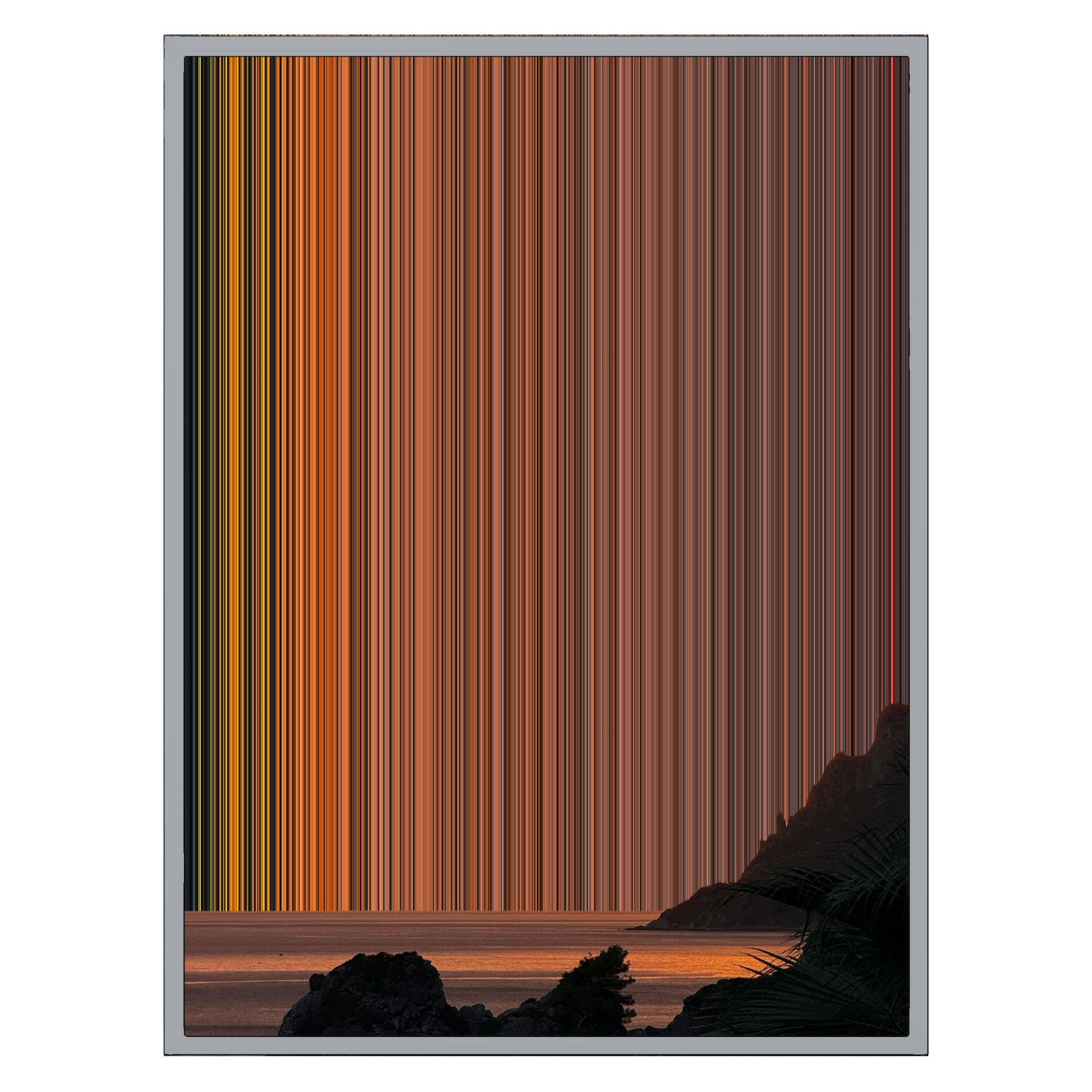 24×30" Metallic Float Frame Canvas - Silver Frame variant