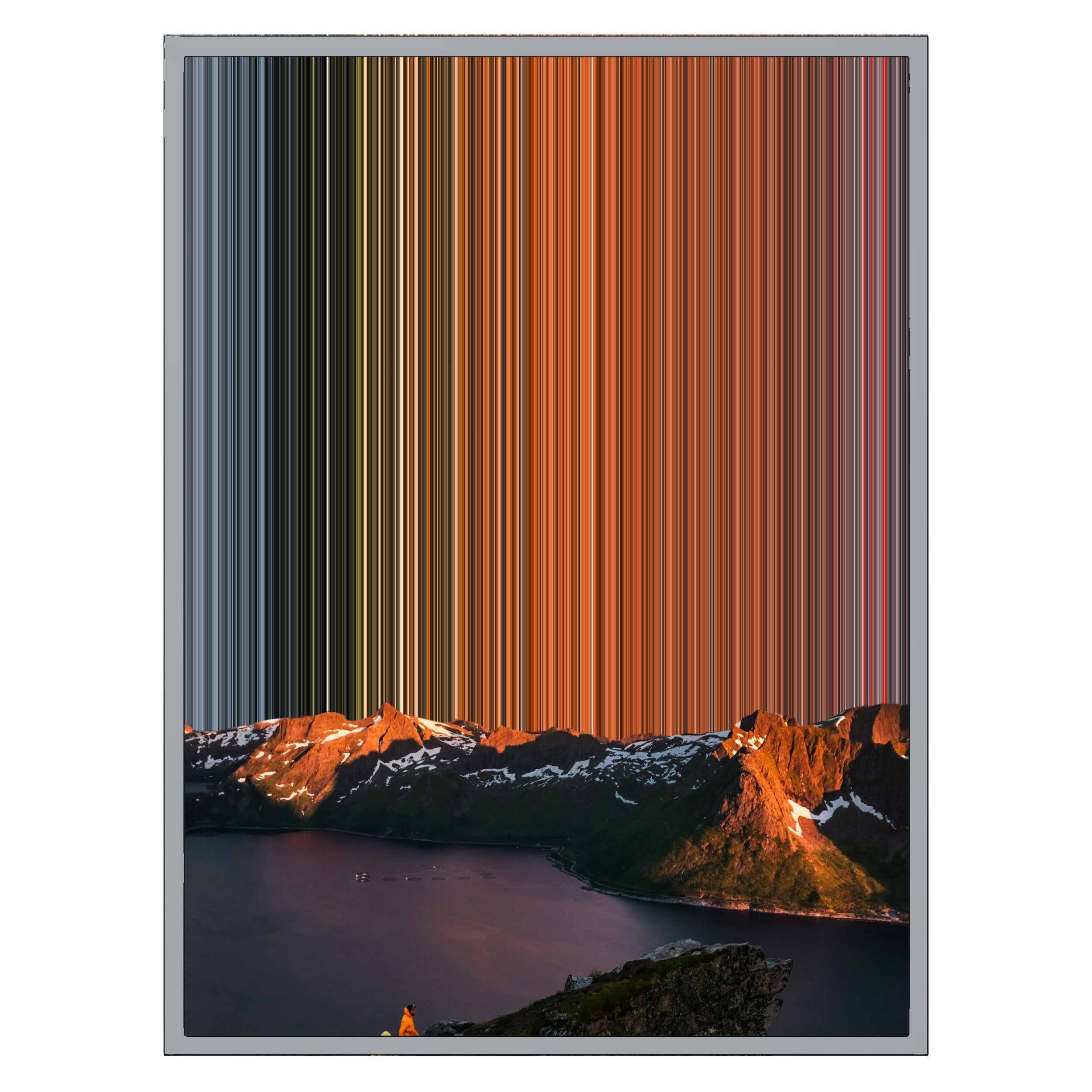 24×30" Metallic Float Frame Canvas - Silver Frame variant