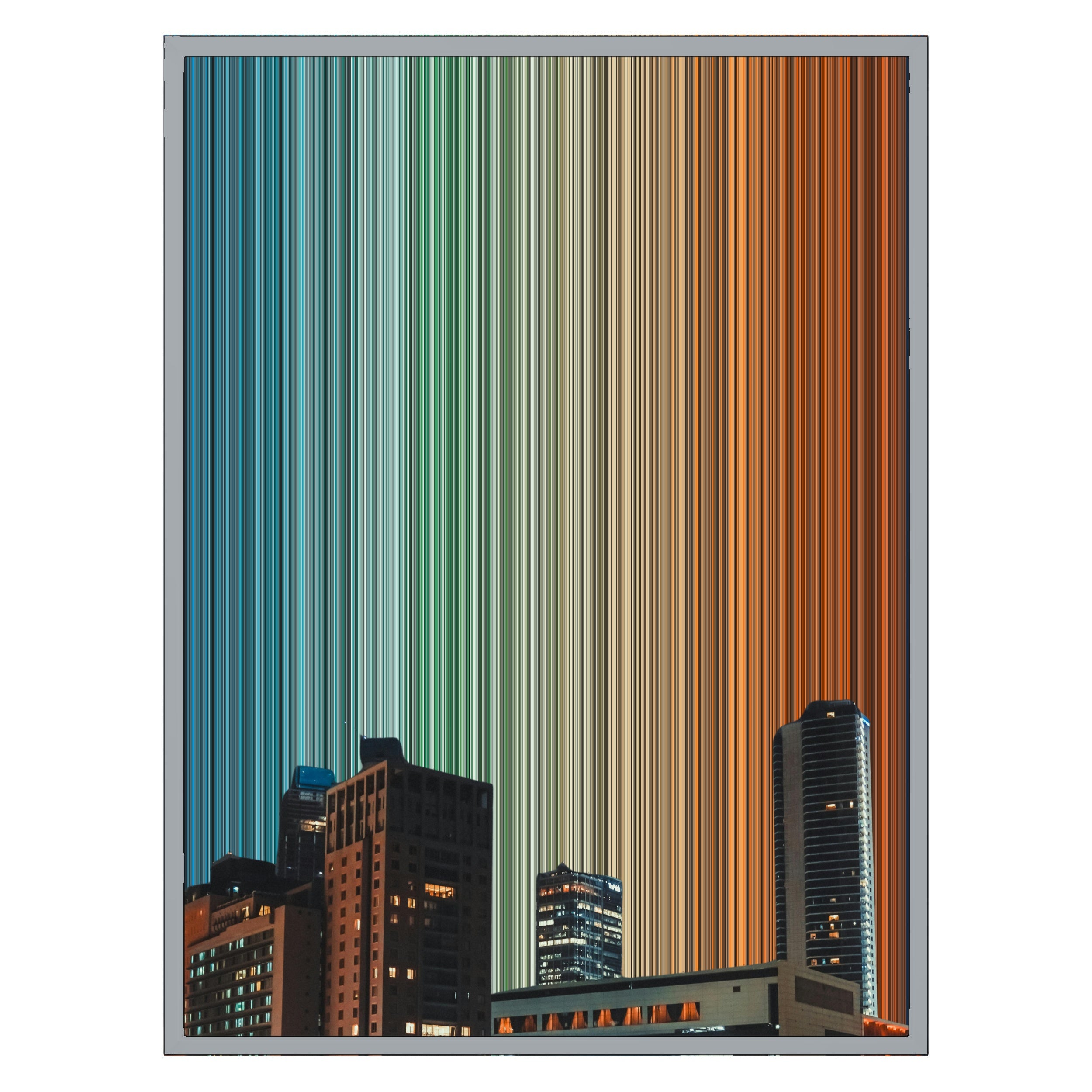 24×30" Metallic Float Frame Canvas - Silver Frame variant