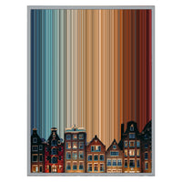 24×30" Metallic Float Frame Canvas - Silver Frame variant