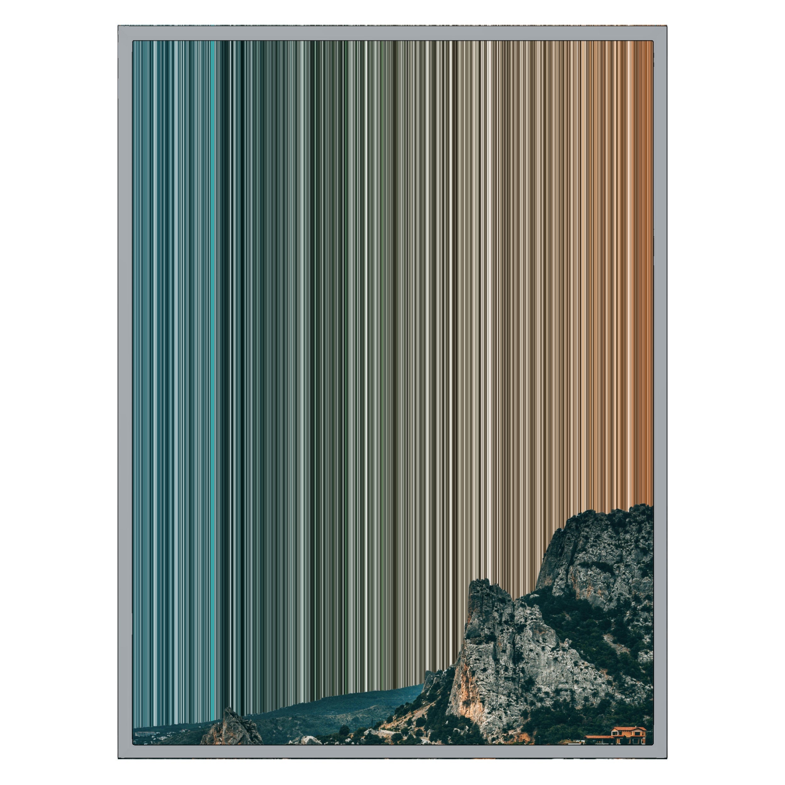 24×30" Metallic Float Frame Canvas - Silver Frame variant