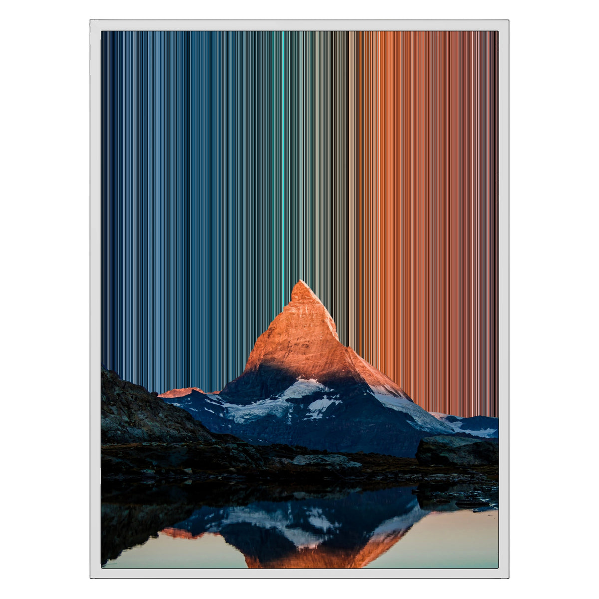 Leinwandbild mit Schattenfugenrahmen im Format 24×30", weißer Rahmen