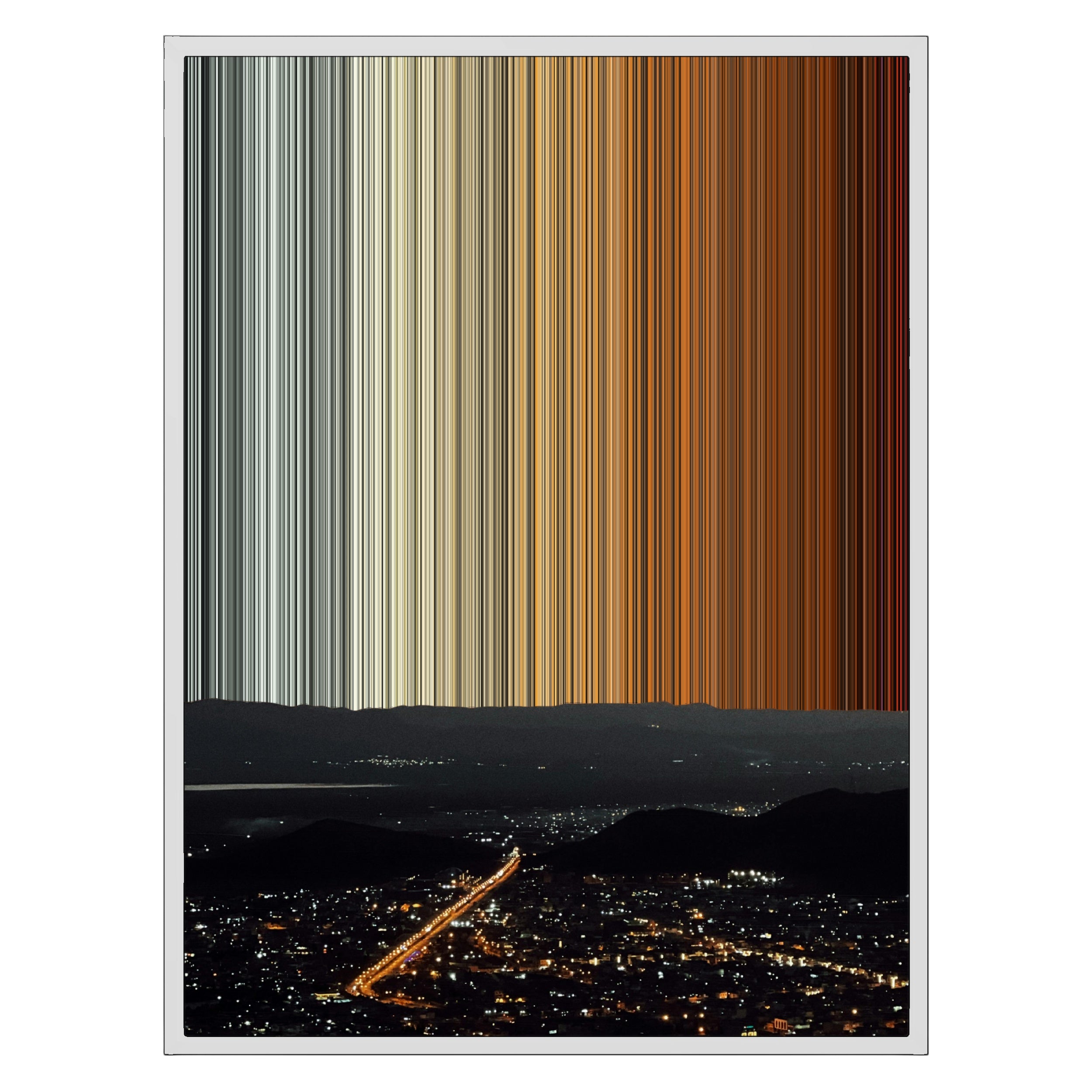 24×30" Metallic Float Frame Canvas - White Frame variant