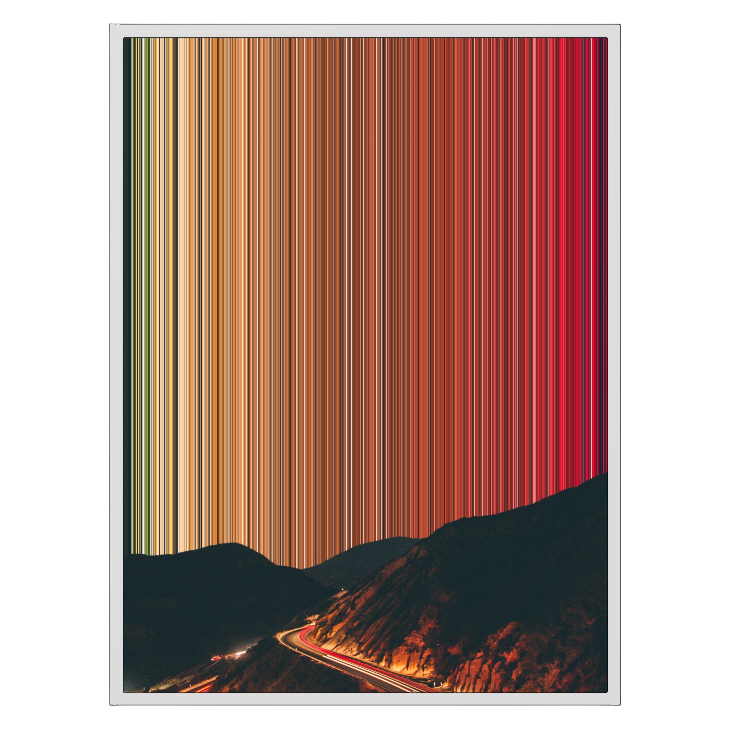 24×30" Metallic Float Frame Canvas - White Frame variant