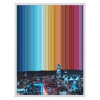 24×30" Metallic Float Frame Canvas - White Frame variant