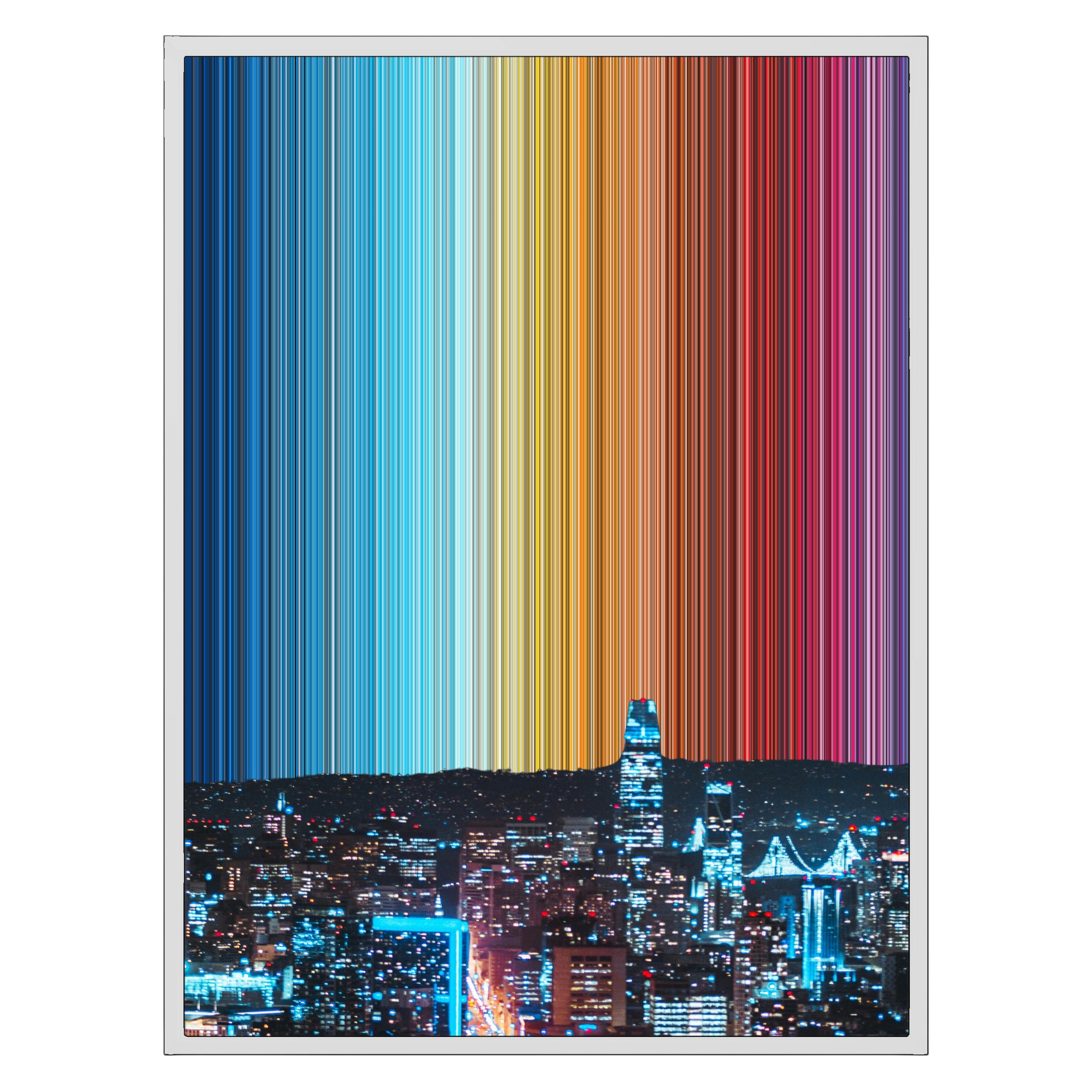 24×30" Metallic Float Frame Canvas - White Frame variant