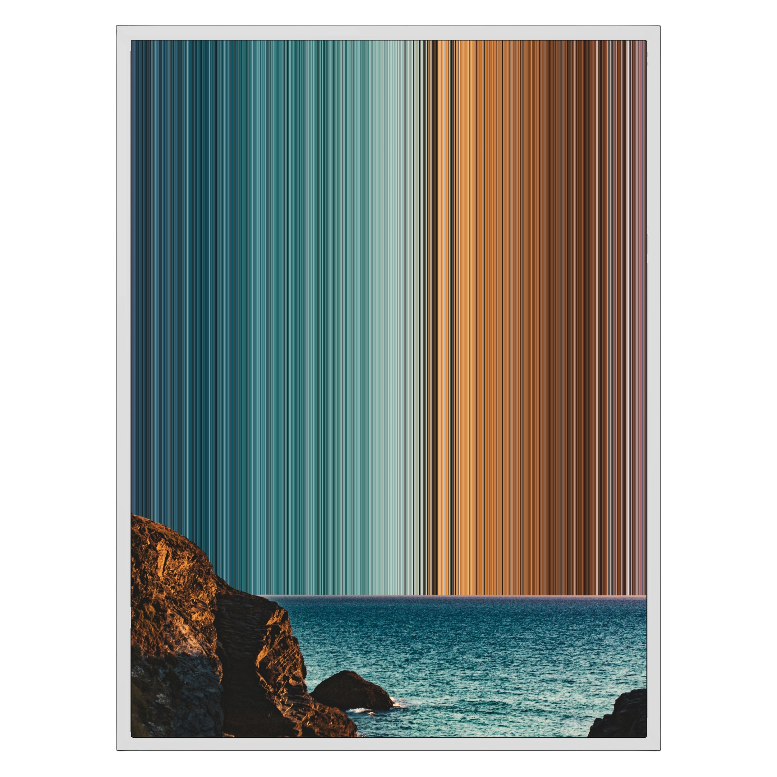 24×30" Metallic Float Frame Canvas - White Frame variant