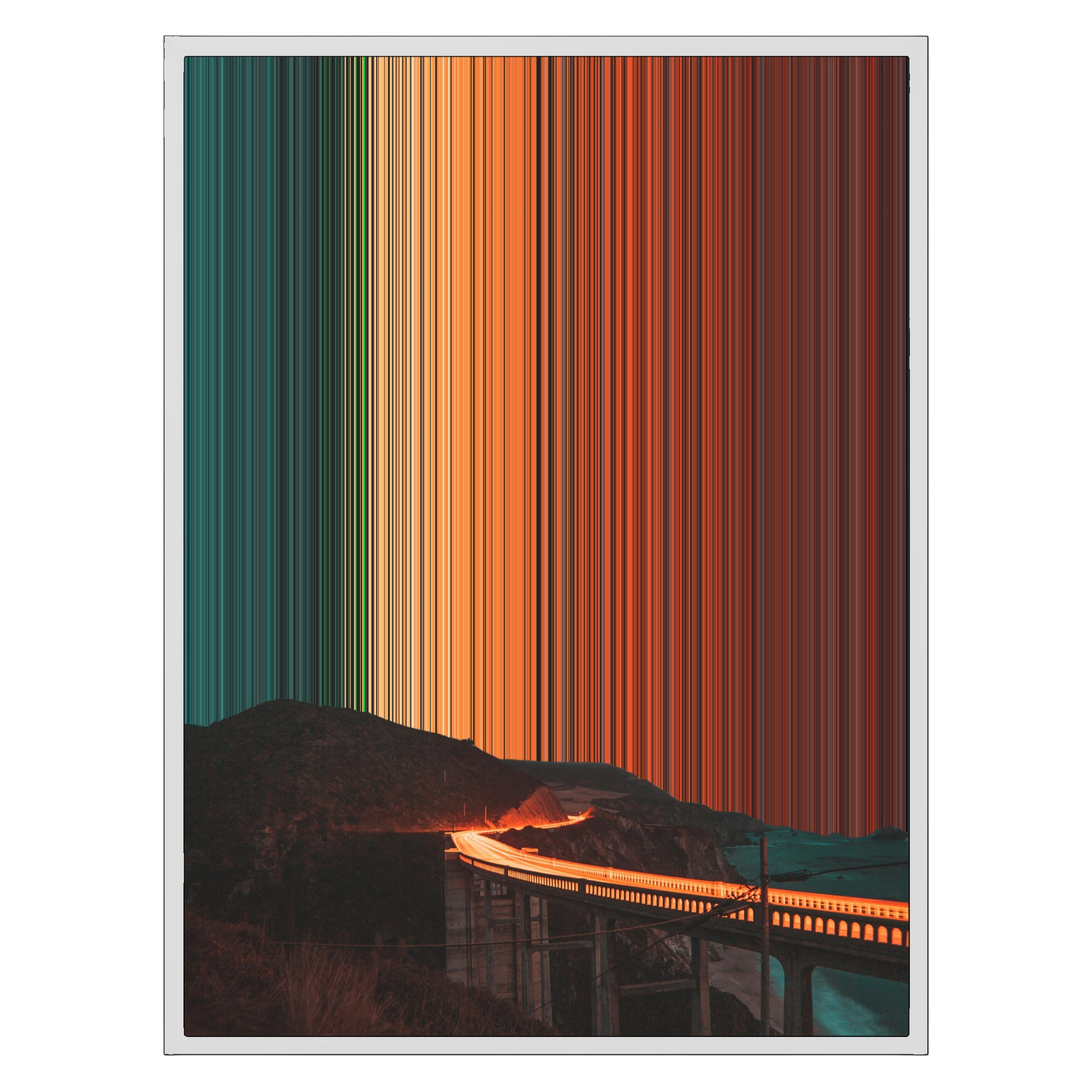 24×30" Metallic Float Frame Canvas - White Frame variant