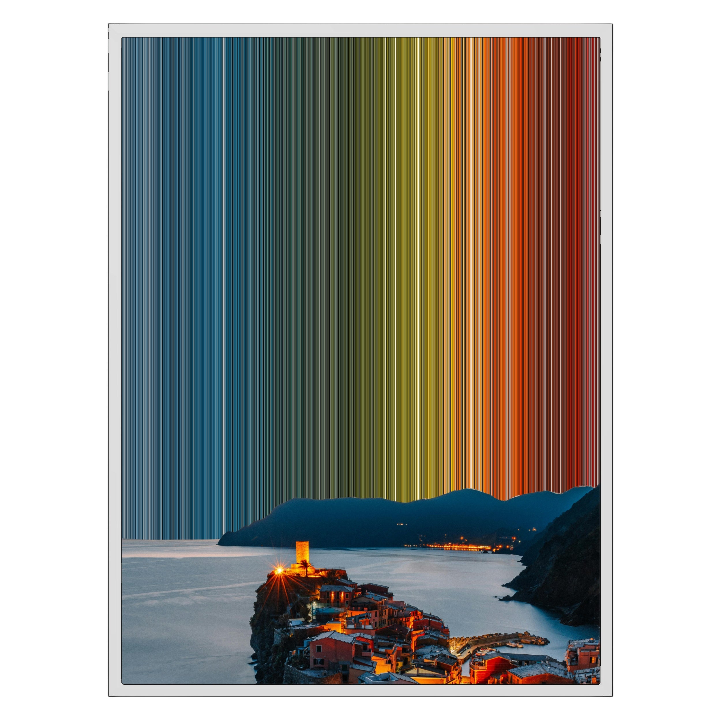 24×30" Metallic Float Frame Canvas - White Frame variant