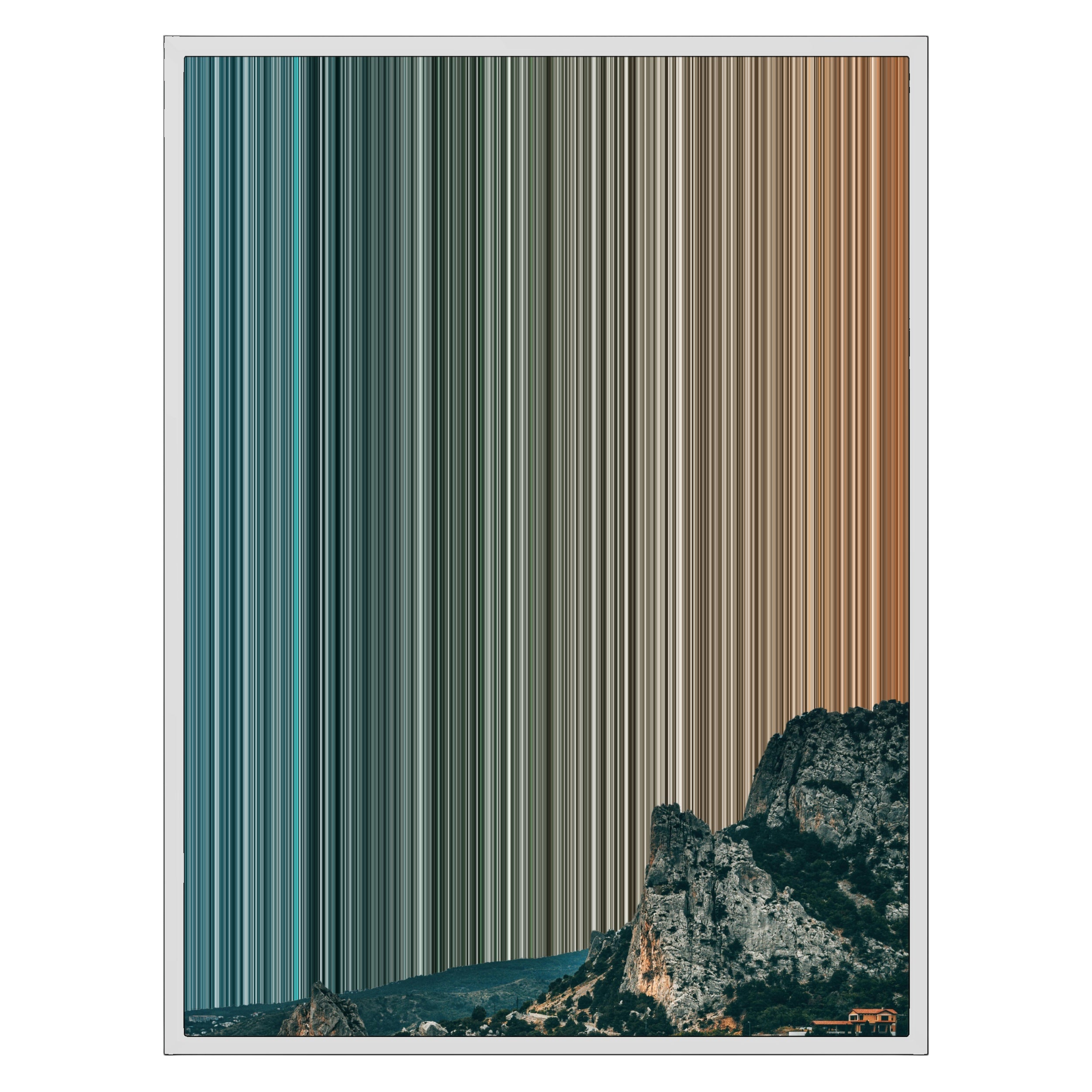 24×30" Metallic Float Frame Canvas - White Frame variant