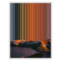 24×30" Metallic Float Frame Canvas - White Frame variant