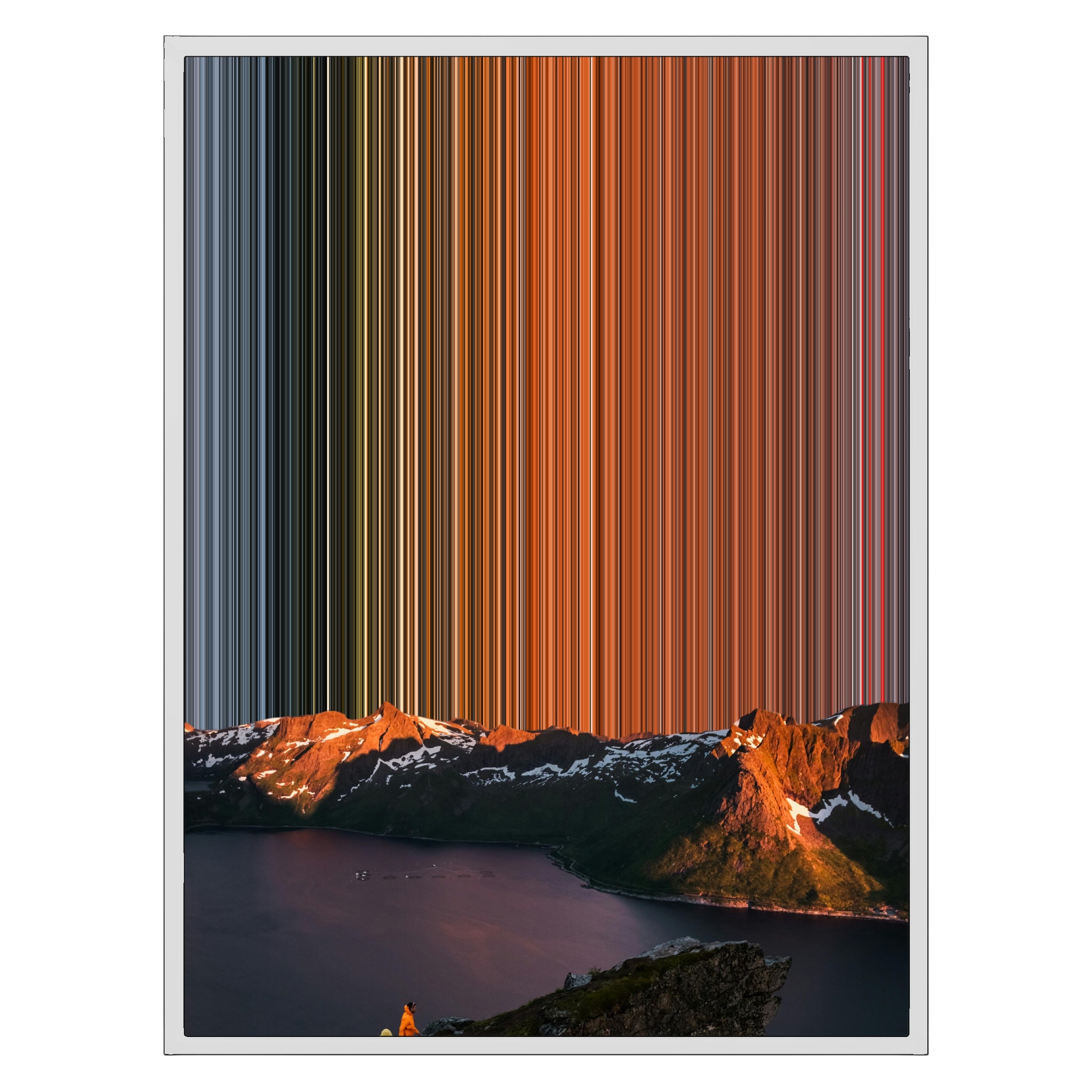 24×30" Metallic Float Frame Canvas - White Frame variant