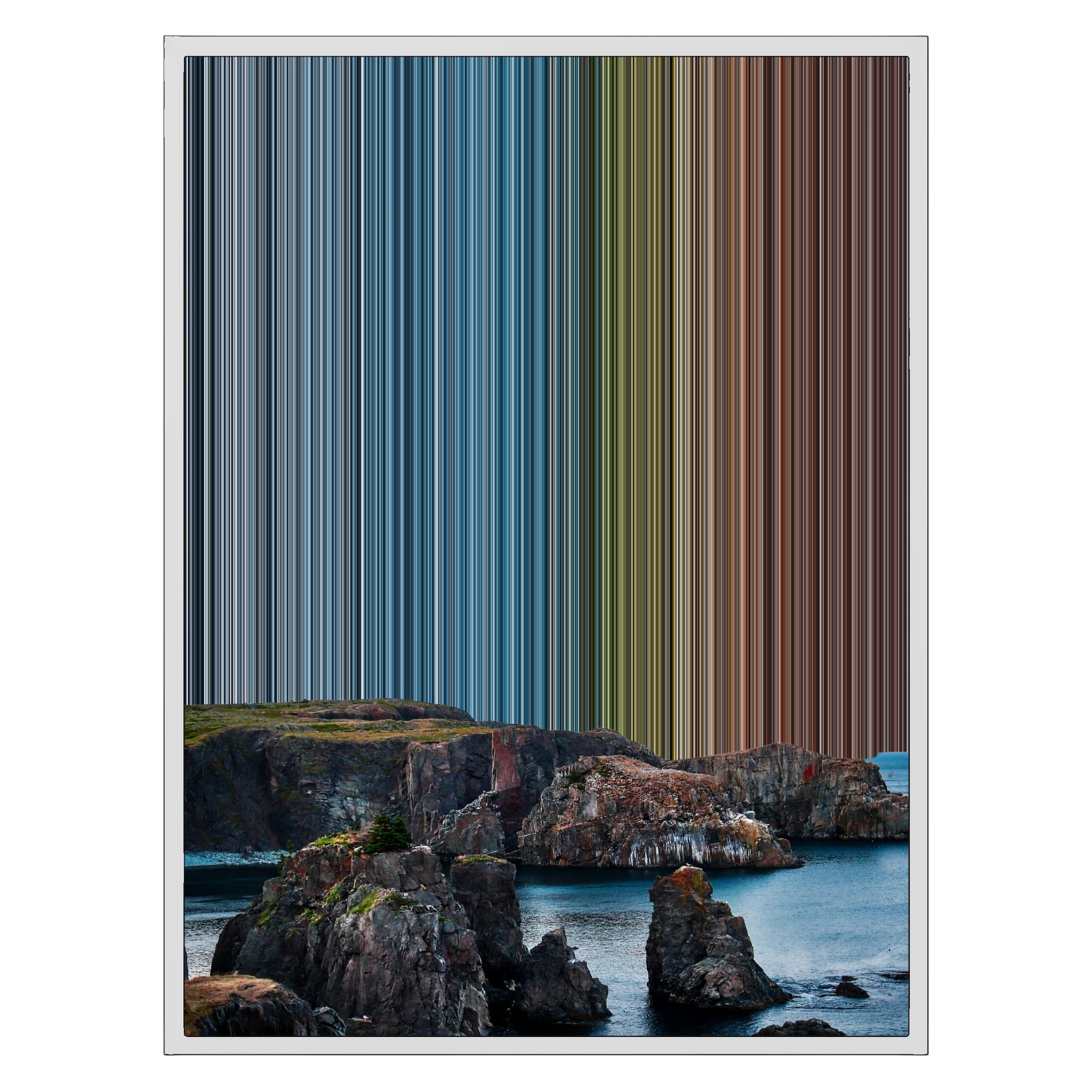 24×30" Metallic Float Frame Canvas - White Frame variant