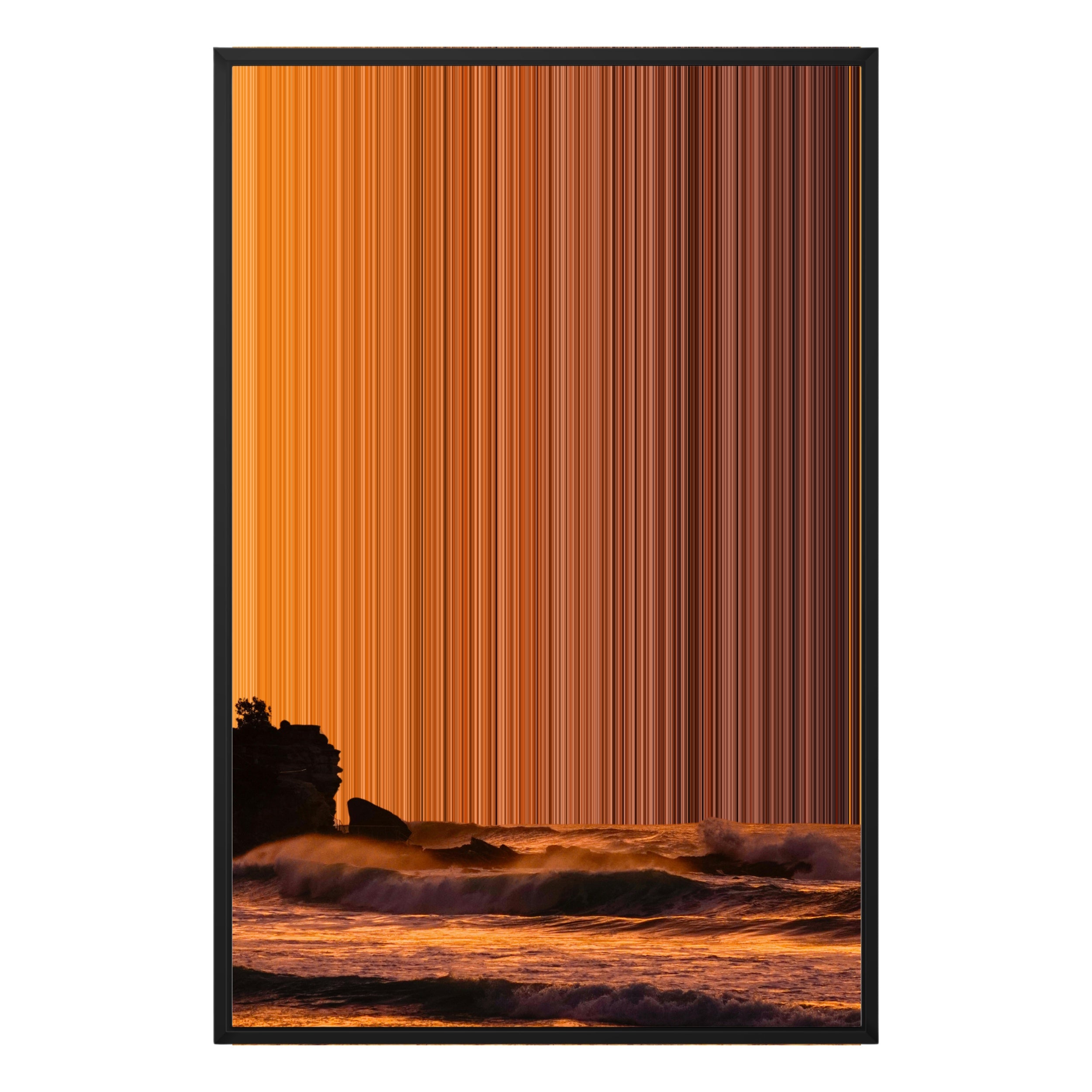 24×34" Metallic Float Frame Canvas - Black Frame variant