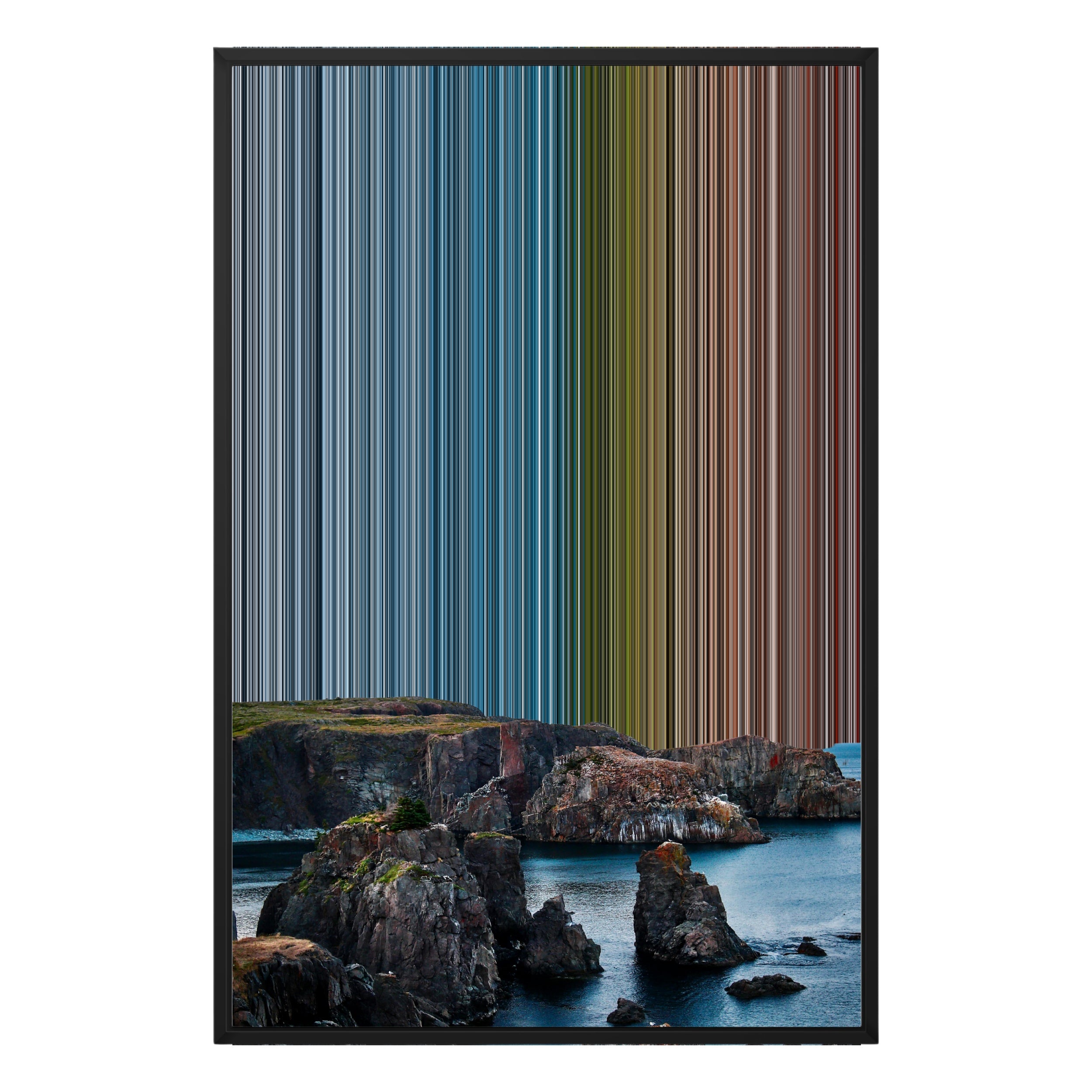 24×34" Metallic Float Frame Canvas - Black Frame variant