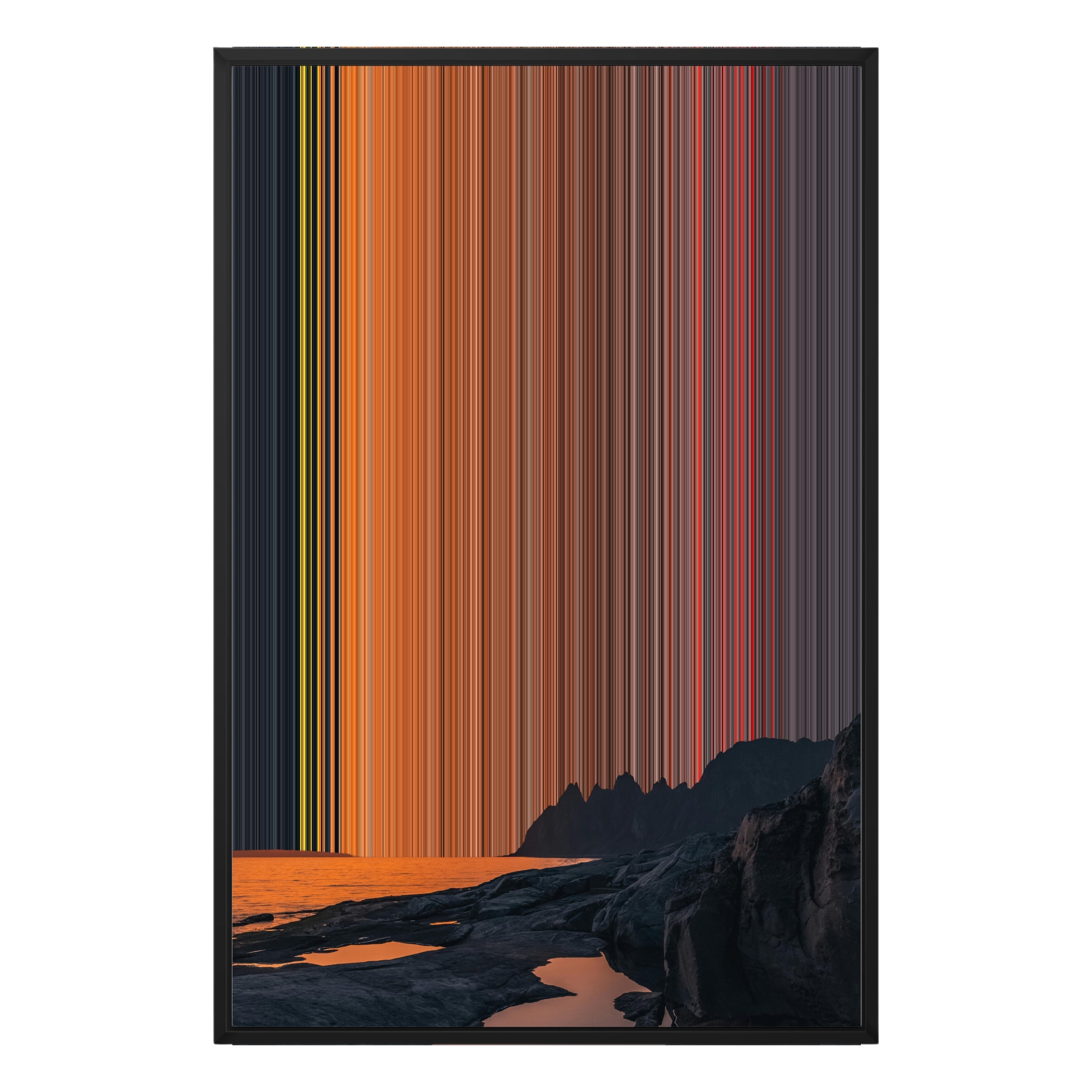 24×34" Metallic Float Frame Canvas - Black Frame variant