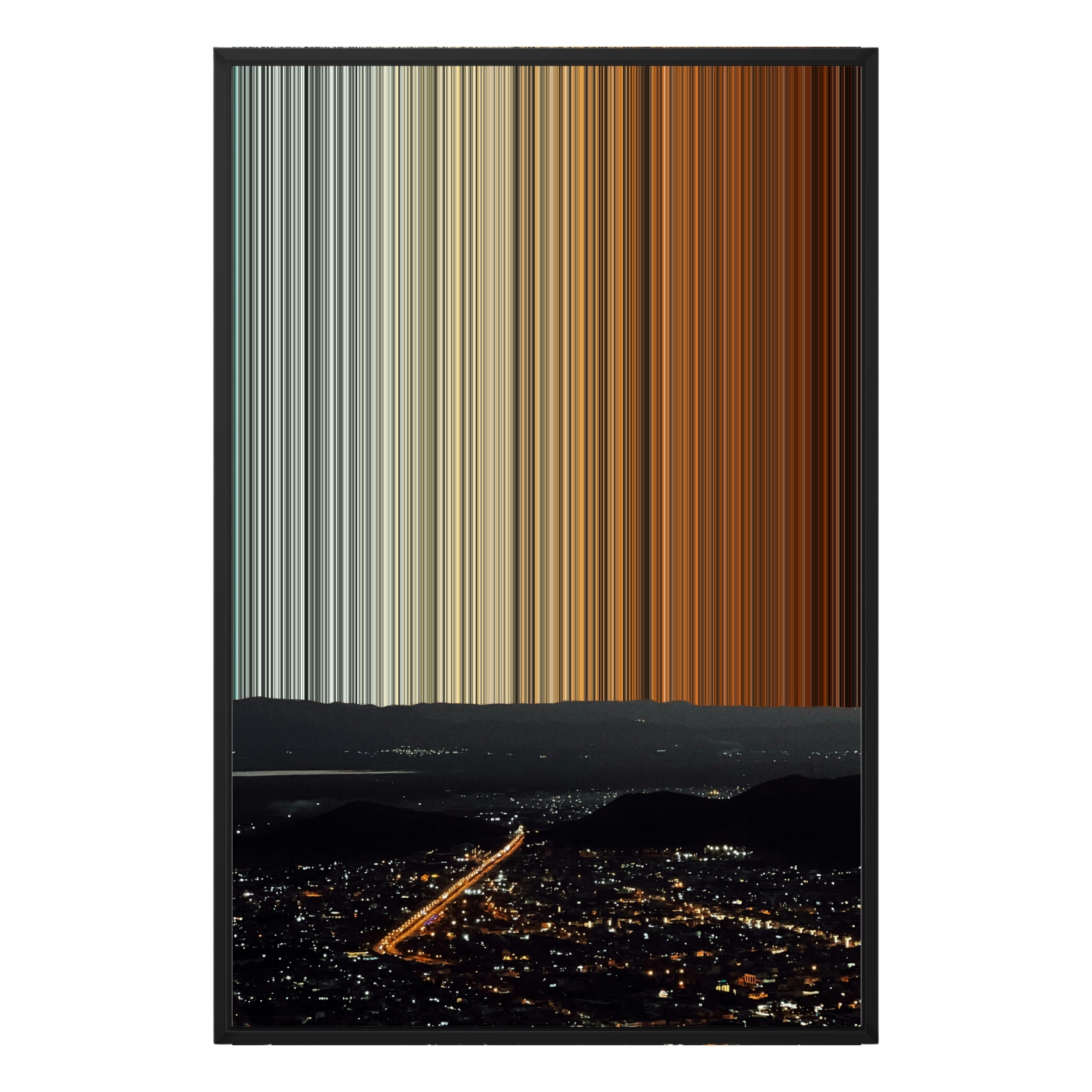 24×34" Metallic Float Frame Canvas - Black Frame variant