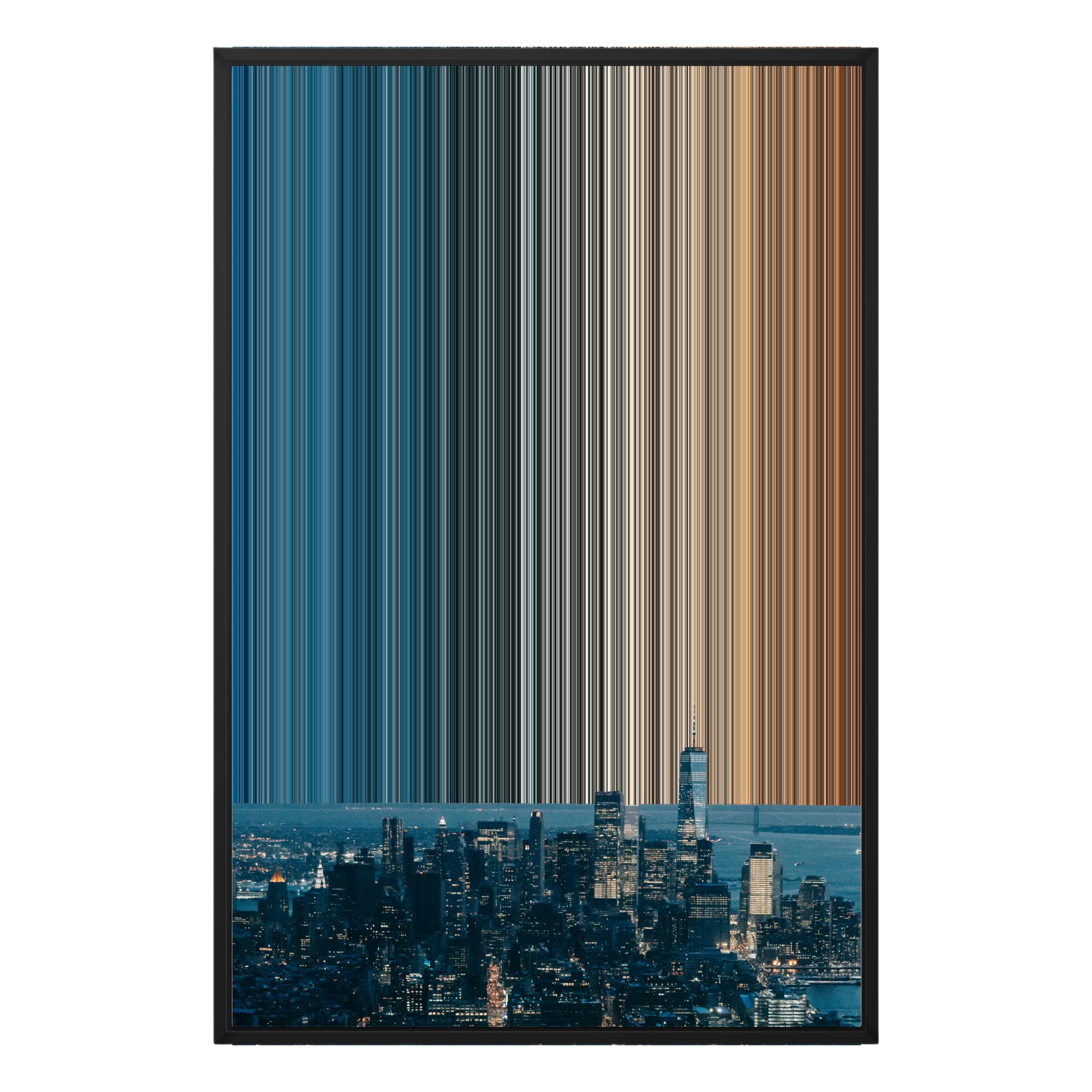 24×34" Metallic Float Frame Canvas - Black Frame variant