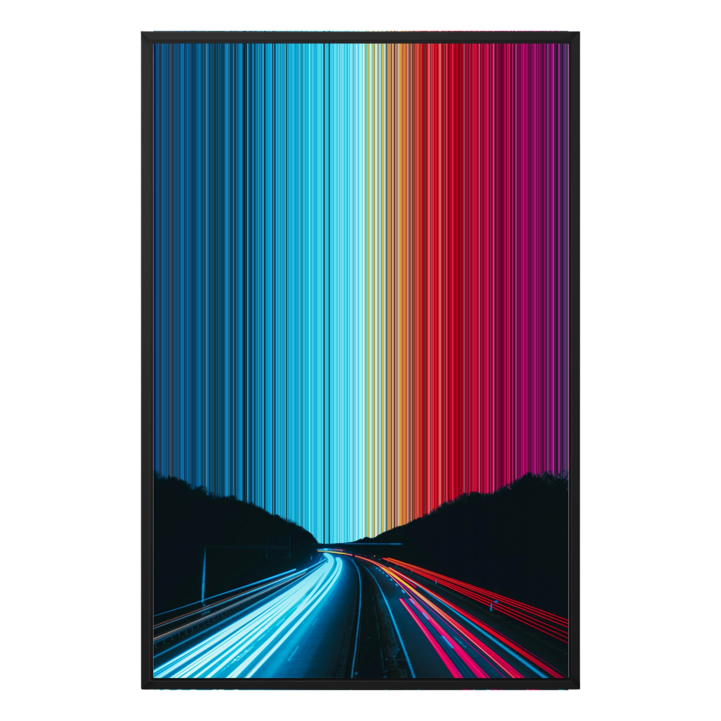 24×34" Metallic Float Frame Canvas - Black Frame variant