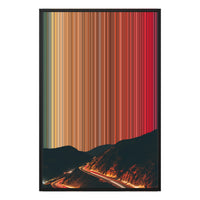 24×34" Metallic Float Frame Canvas - Black Frame variant