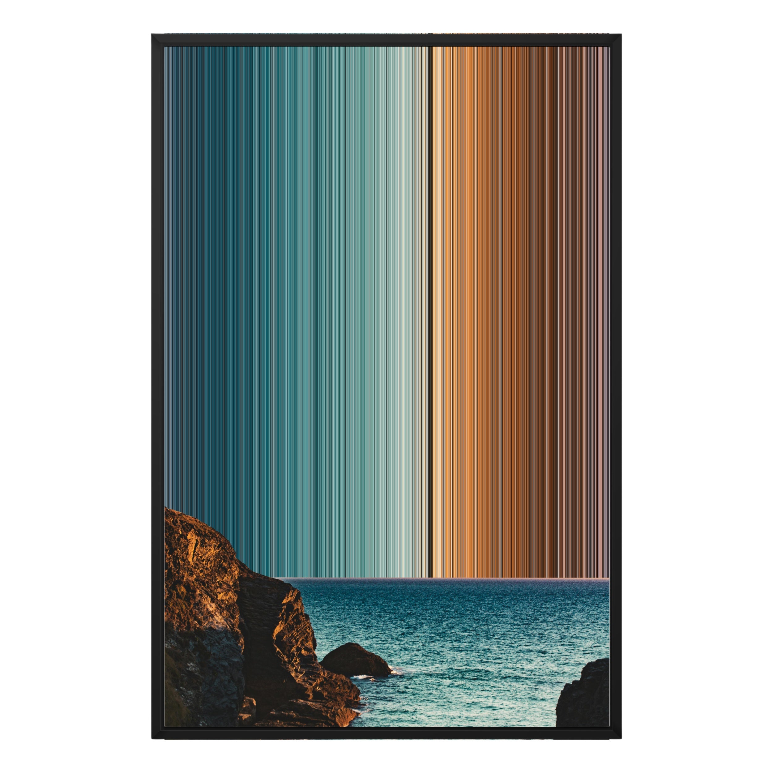 24×34" Metallic Float Frame Canvas - Black Frame variant