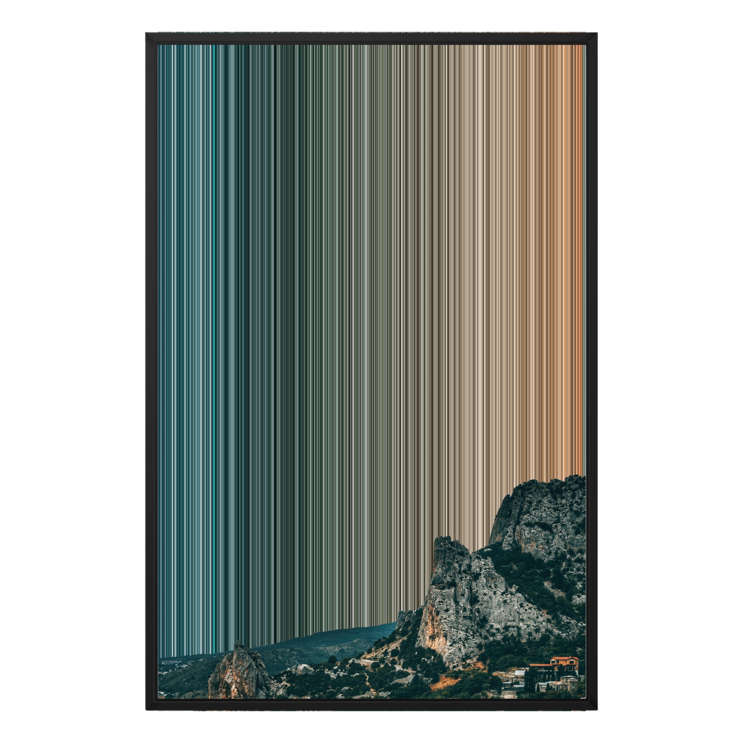 24×34" Metallic Float Frame Canvas - Black Frame variant
