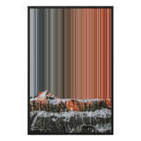 24×34" Metallic Float Frame Canvas - Black Frame variant