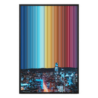 24×34" Metallic Float Frame Canvas - Black Frame variant