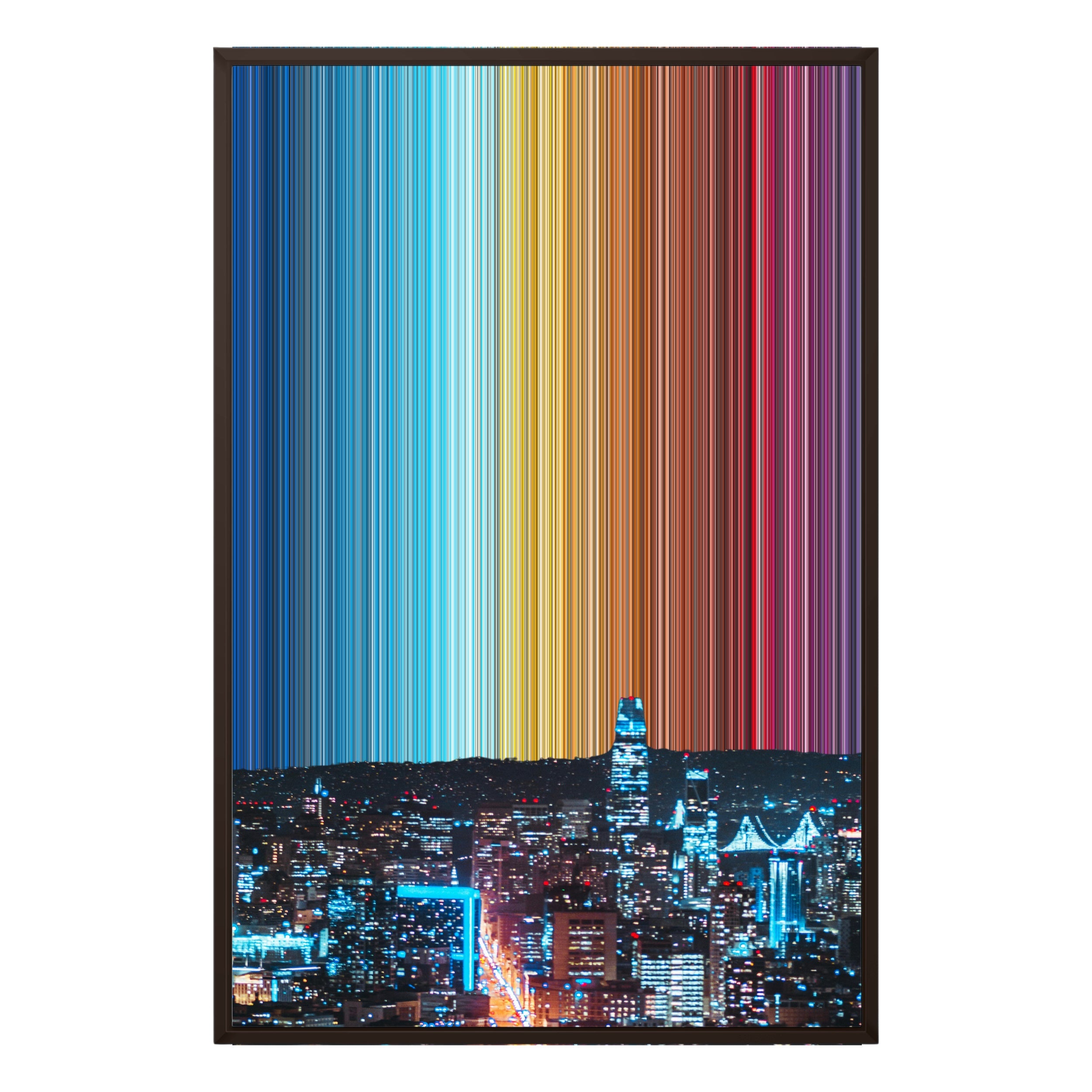 24×34" Metallic Float Frame Canvas - Brown Frame variant