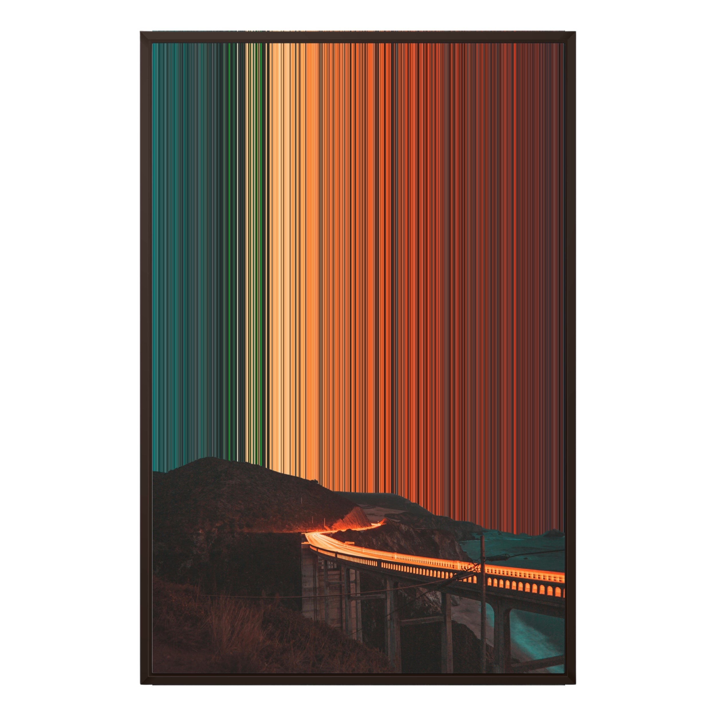 24×34" Metallic Float Frame Canvas - Brown Frame variant