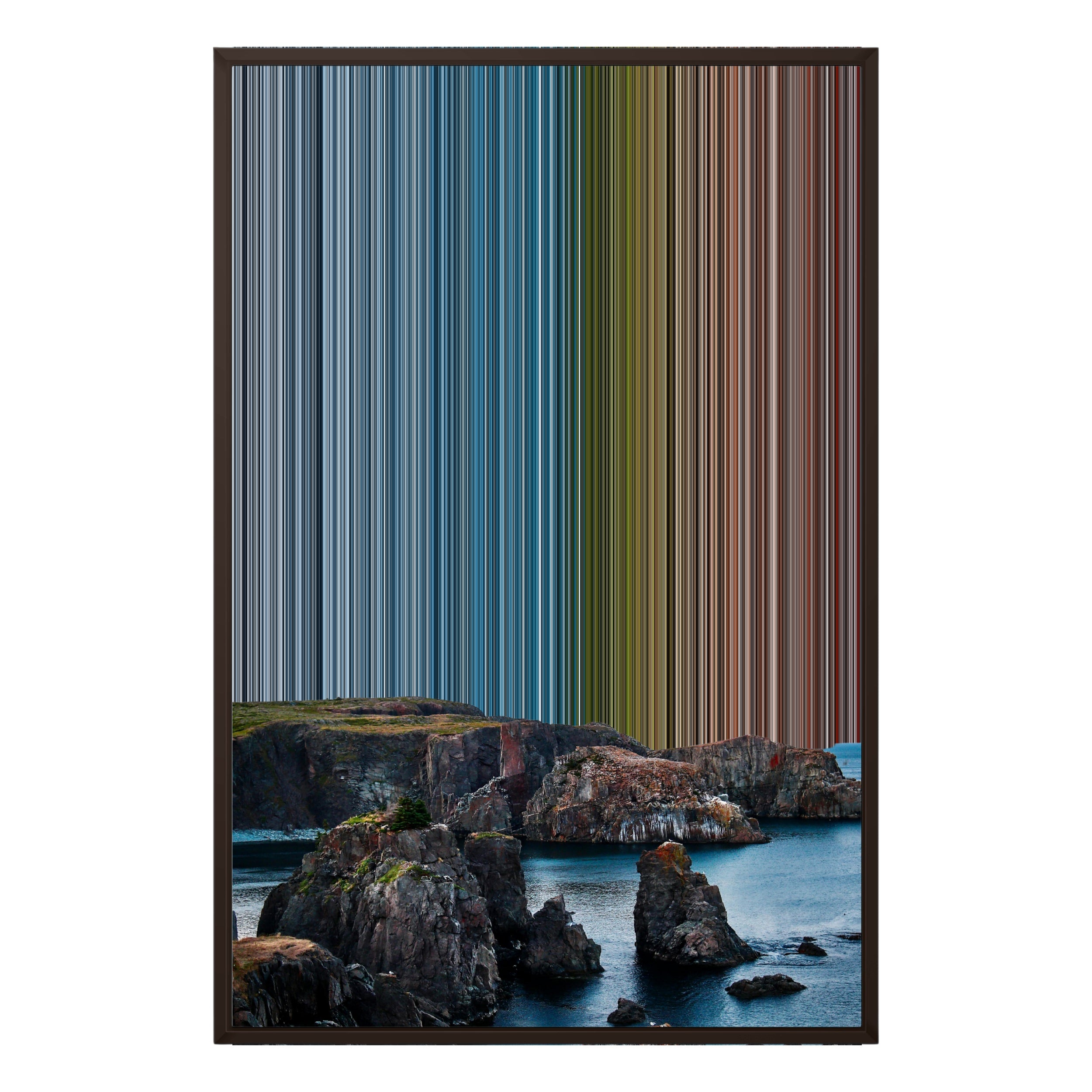24×34" Metallic Float Frame Canvas - Brown Frame variant