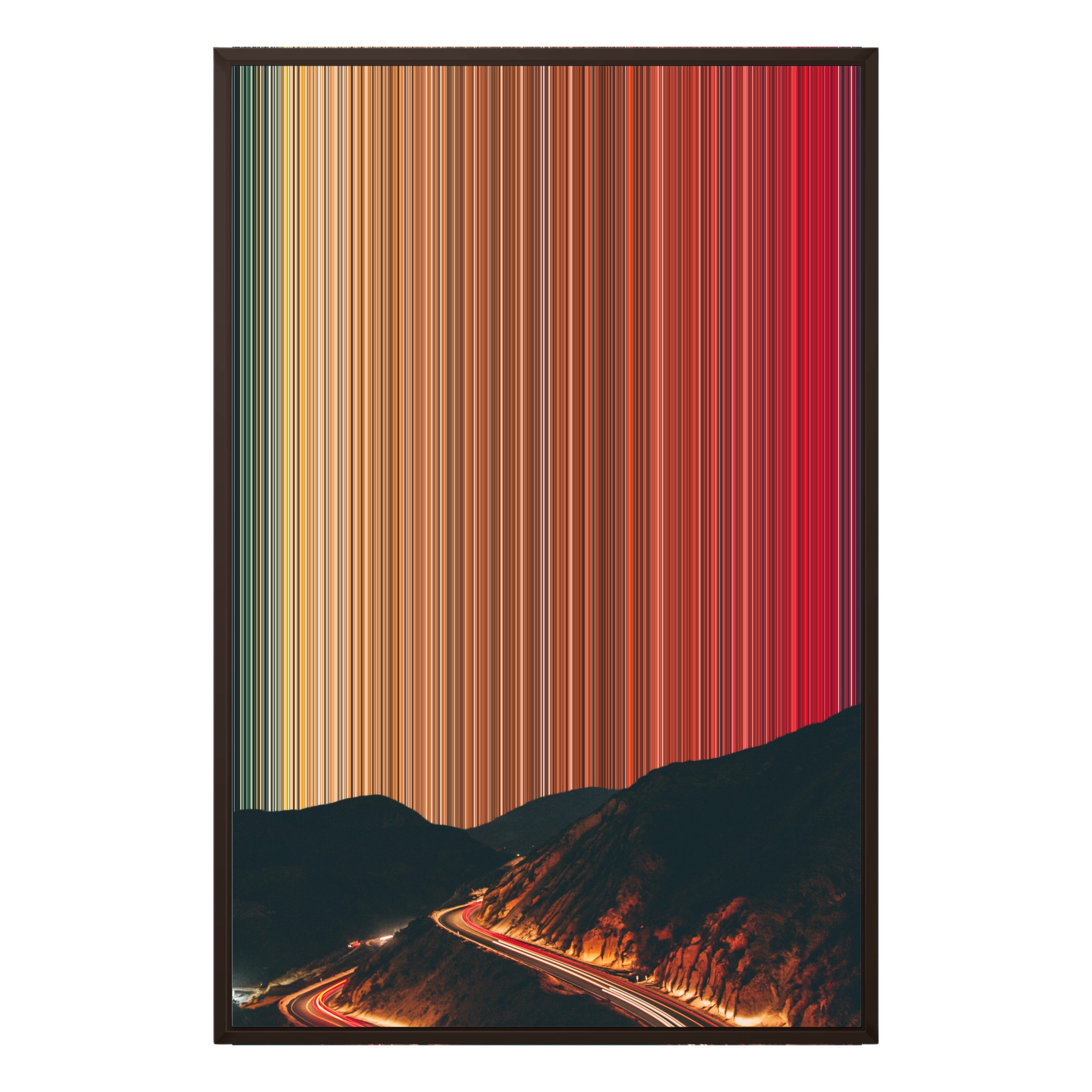 24×34" Metallic Float Frame Canvas - Brown Frame variant