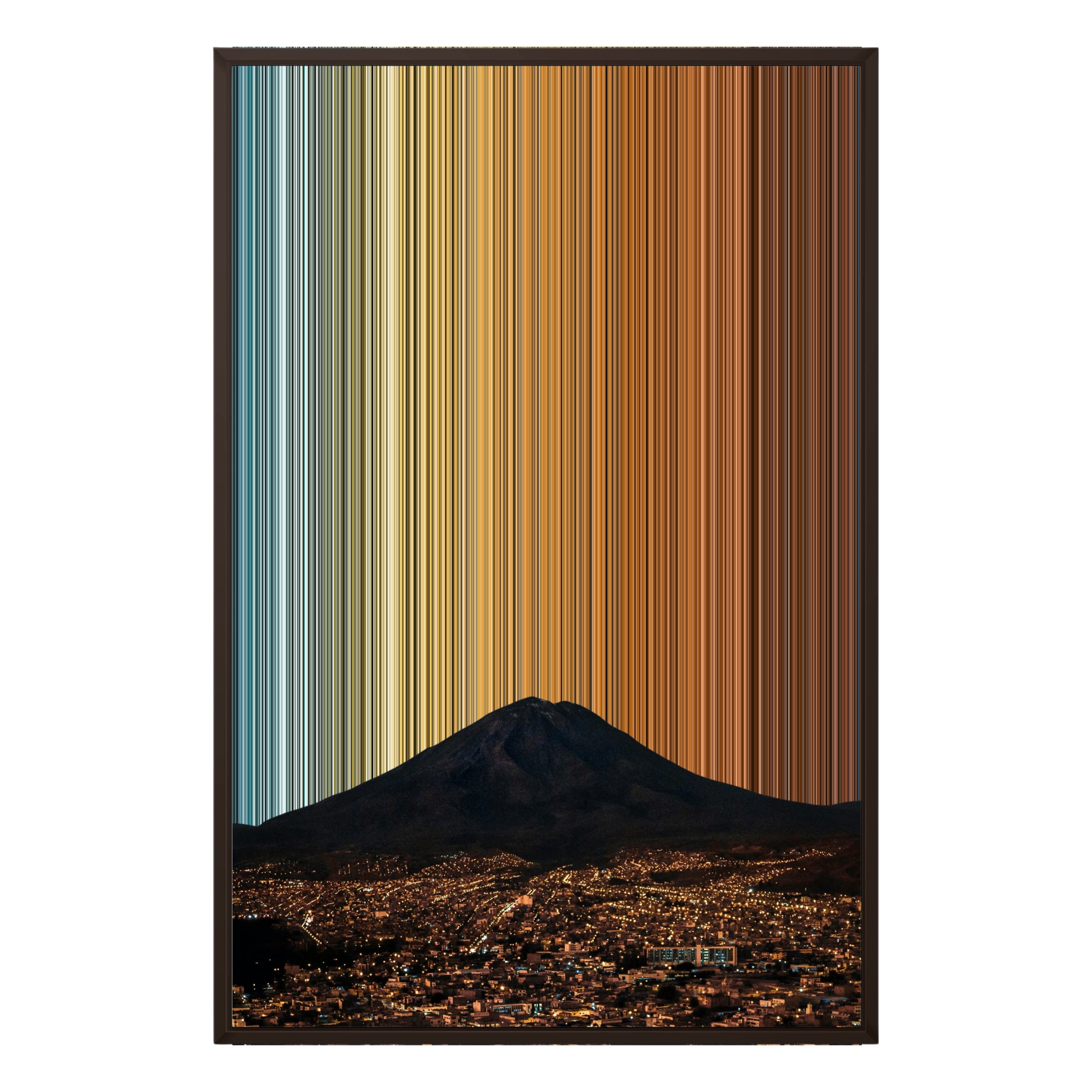 24×34" Metallic Float Frame Canvas - Brown Frame variant