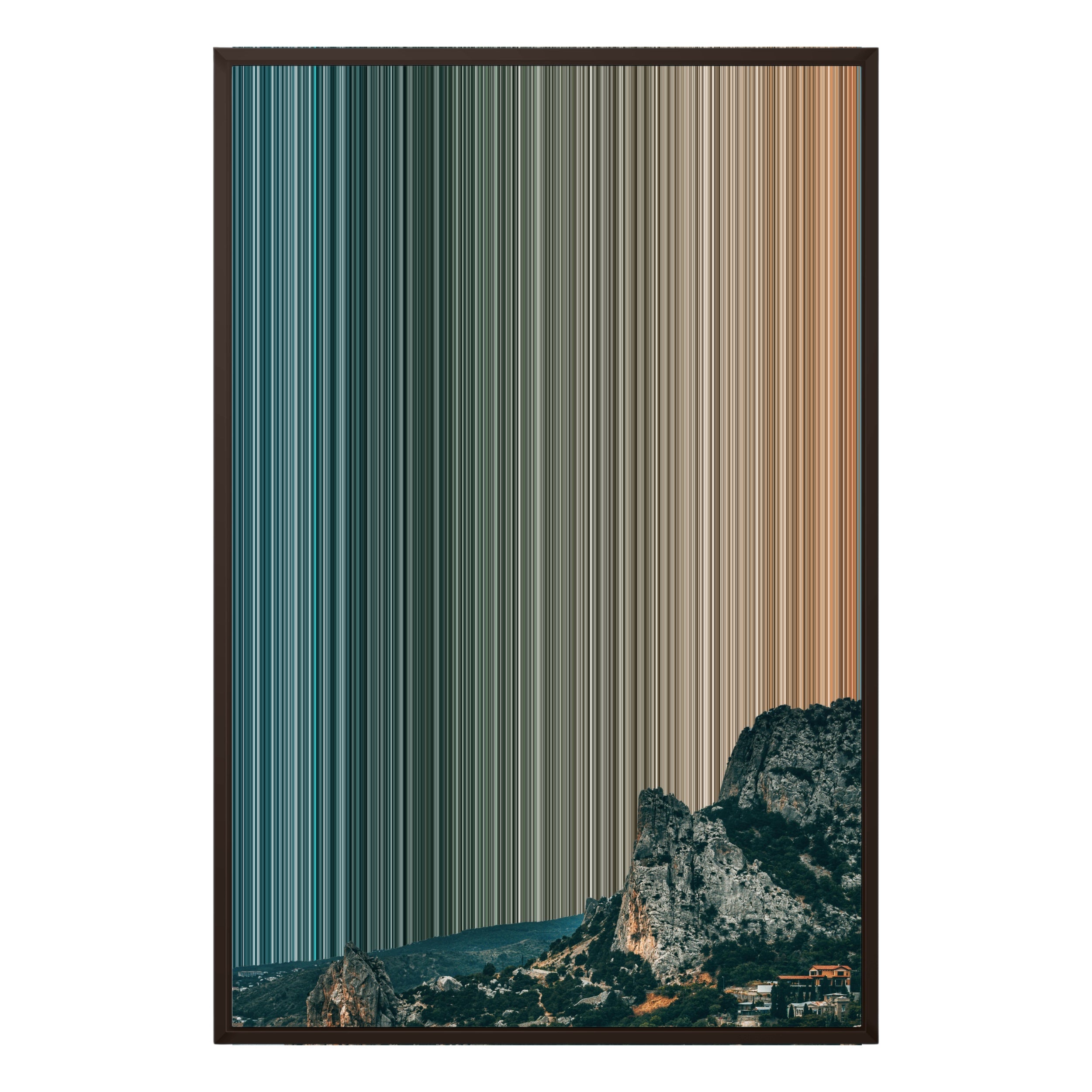 24×34" Metallic Float Frame Canvas - Brown Frame variant