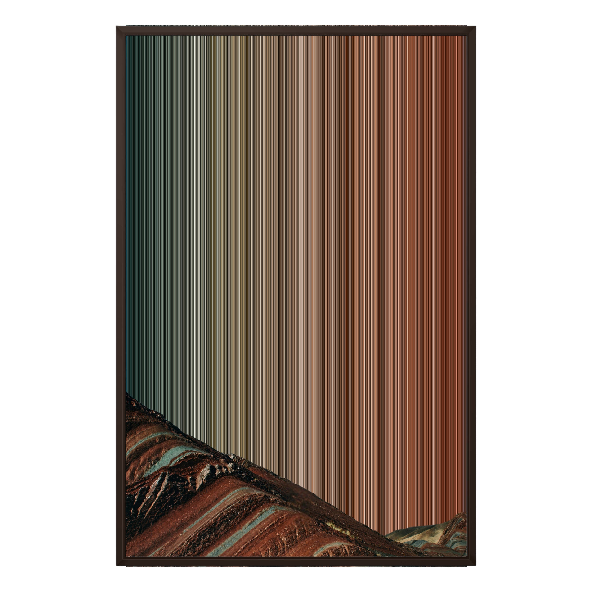 24×34" Metallic Float Frame Canvas - Brown Frame variant