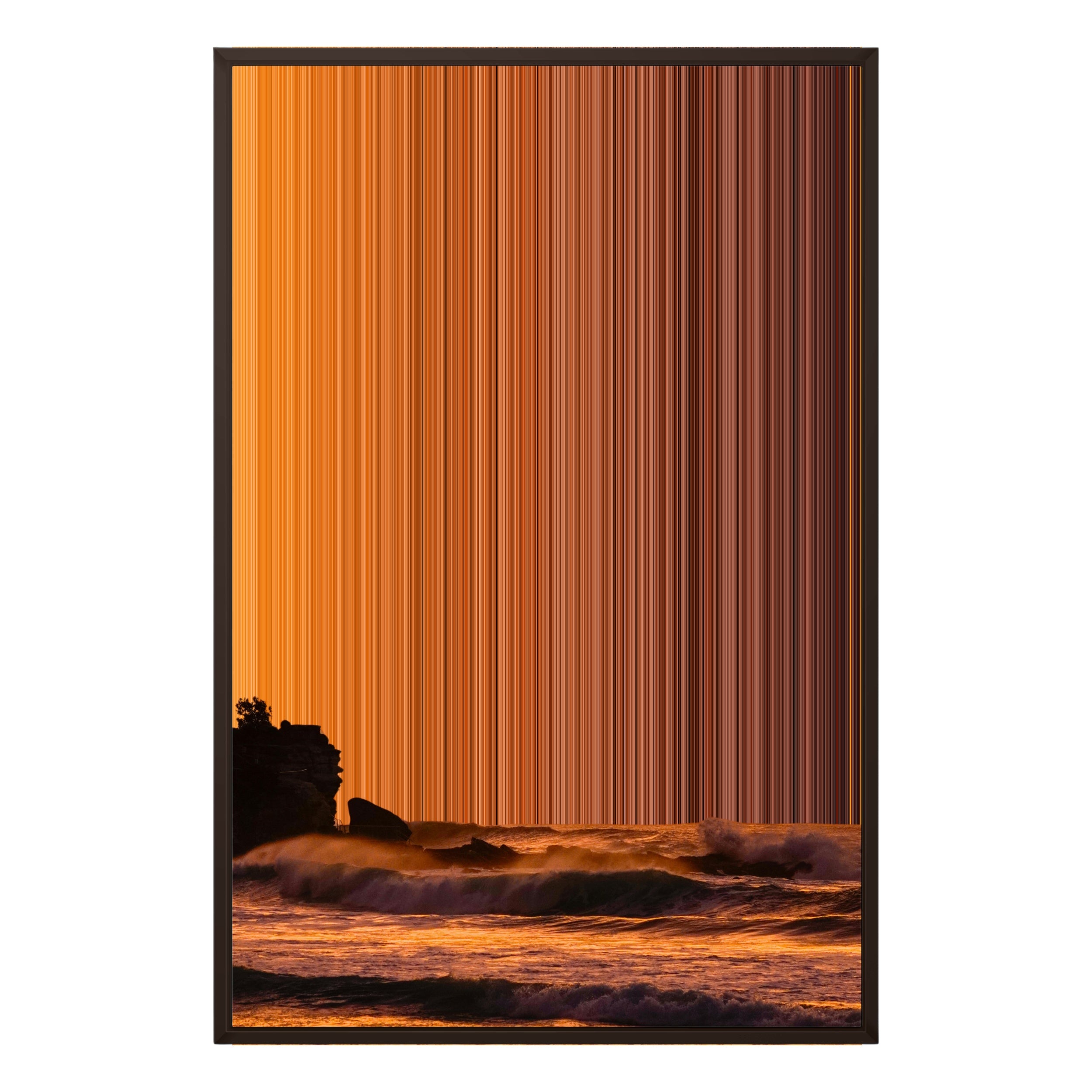 24×34" Metallic Float Frame Canvas - Brown Frame variant