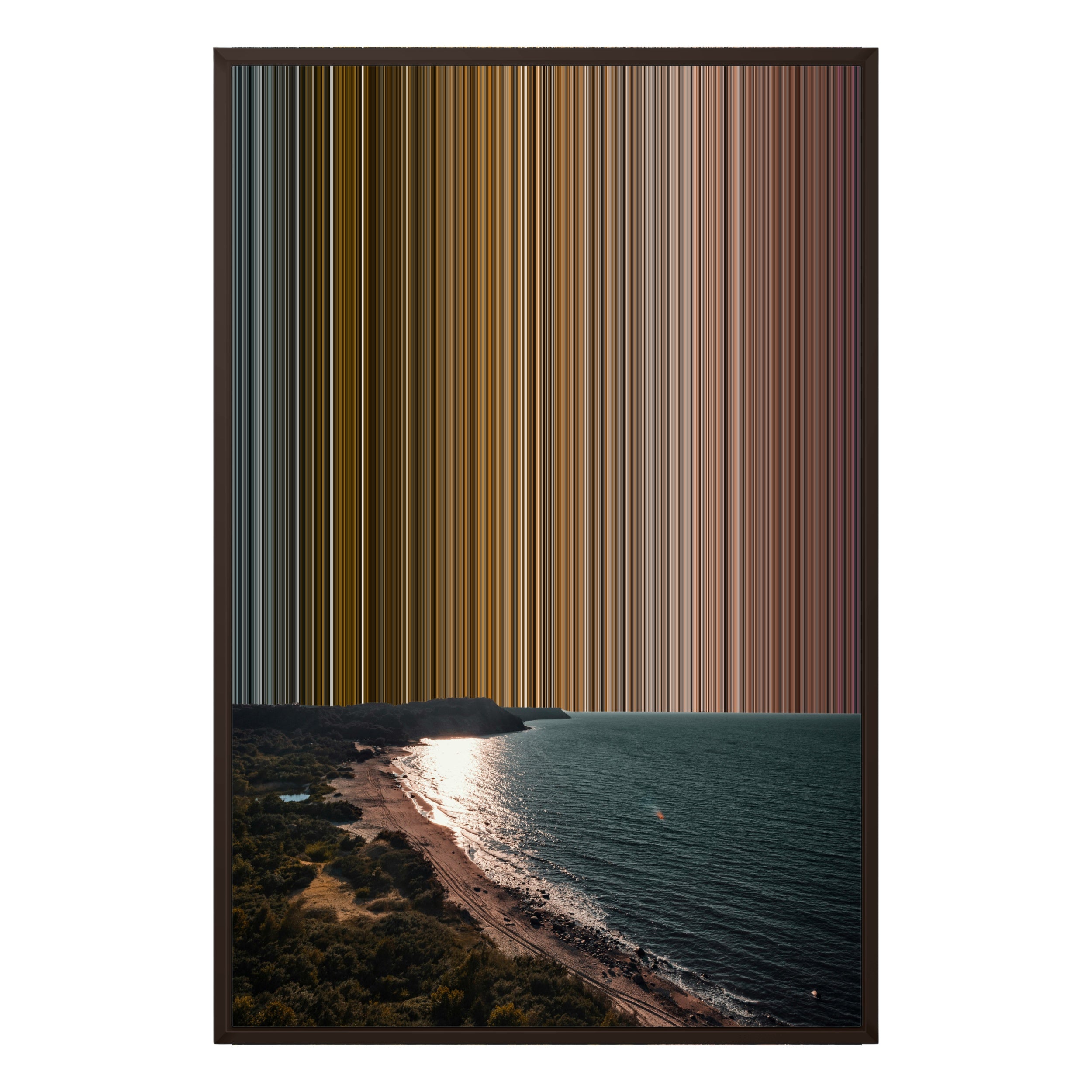 24×34" Metallic Float Frame Canvas - Brown Frame variant