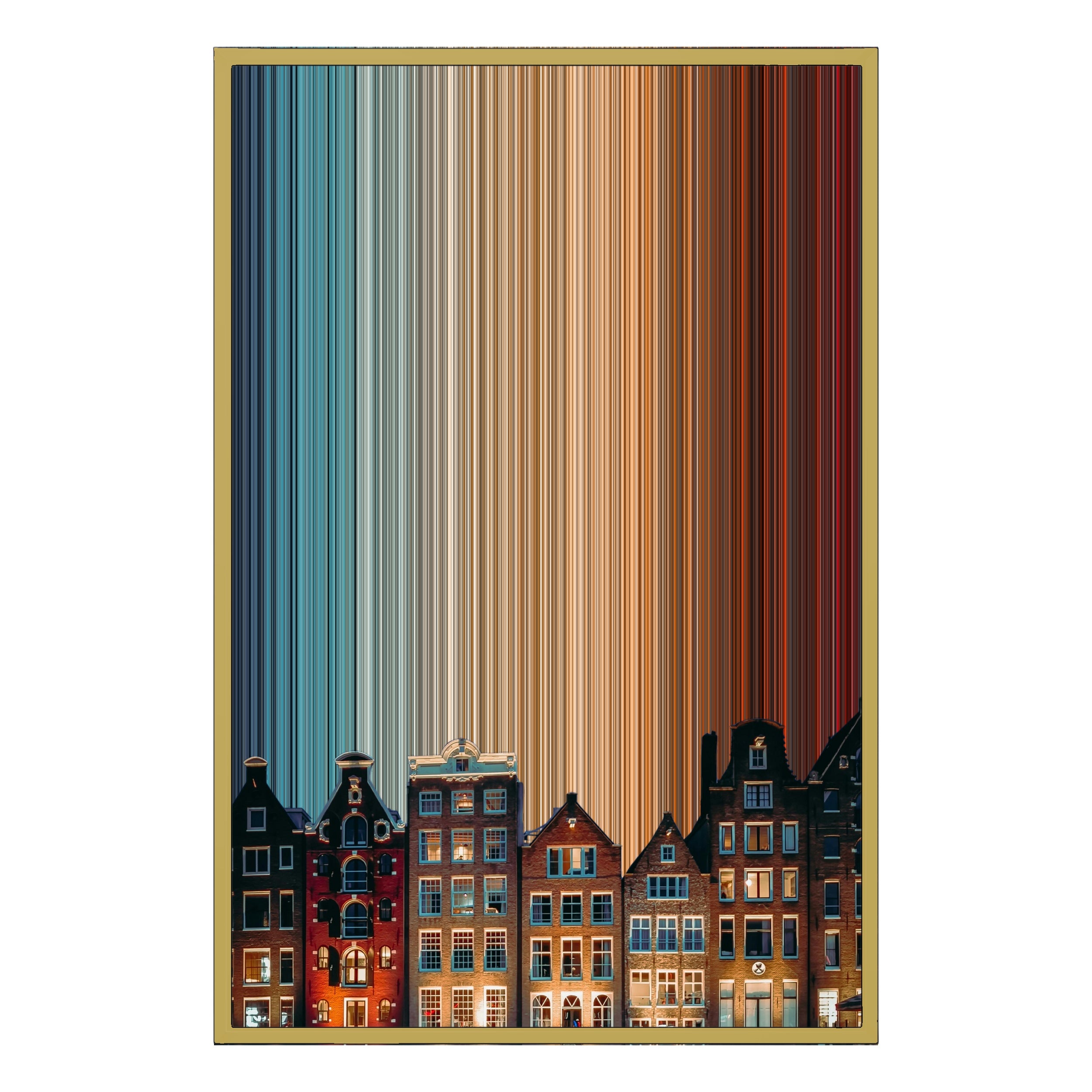 24×34" Metallic Float Frame Canvas - Gold Frame variant