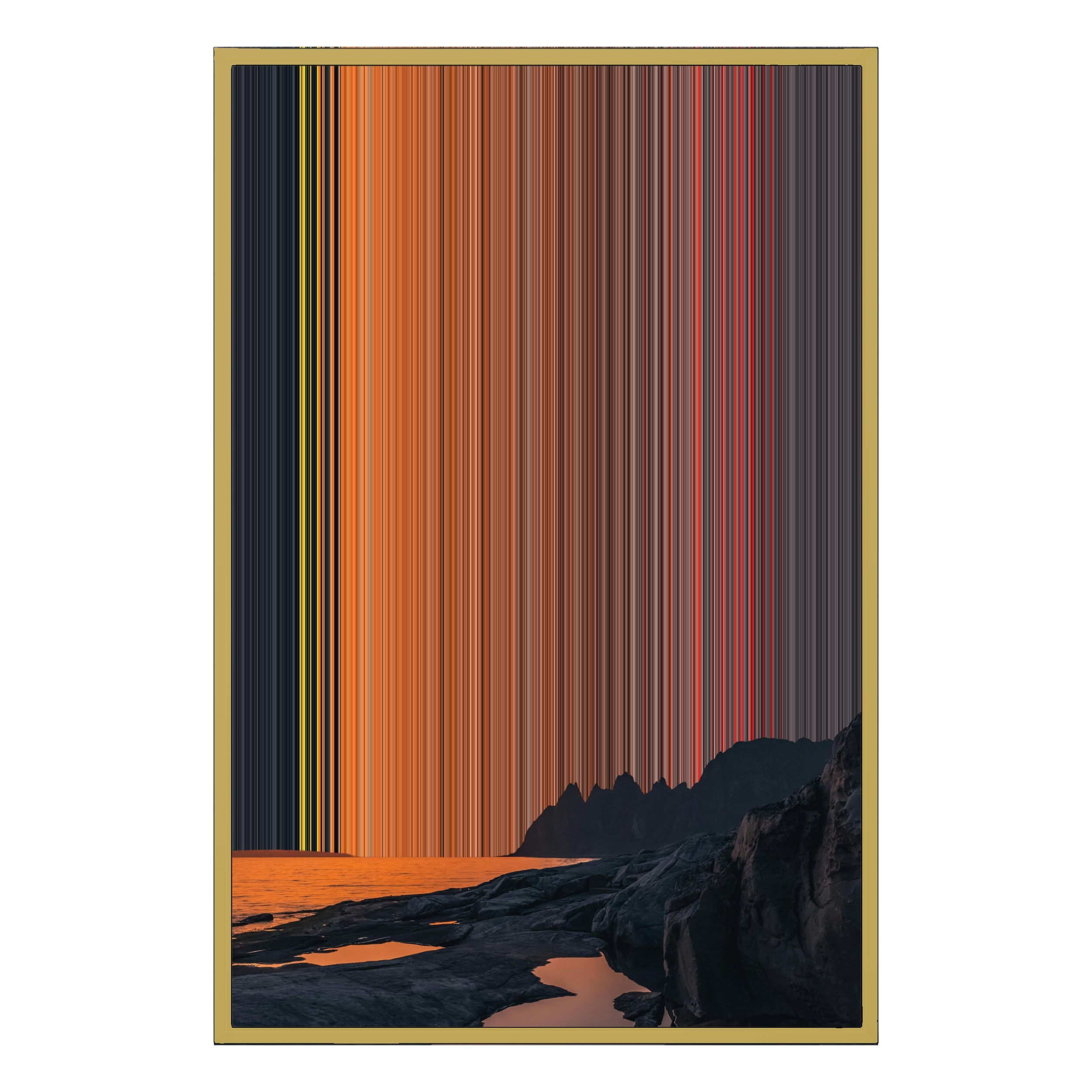 24×34" Metallic Float Frame Canvas - Gold Frame variant