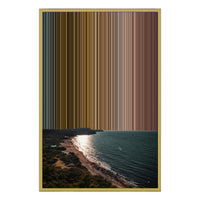 24×34" Metallic Float Frame Canvas - Gold Frame variant