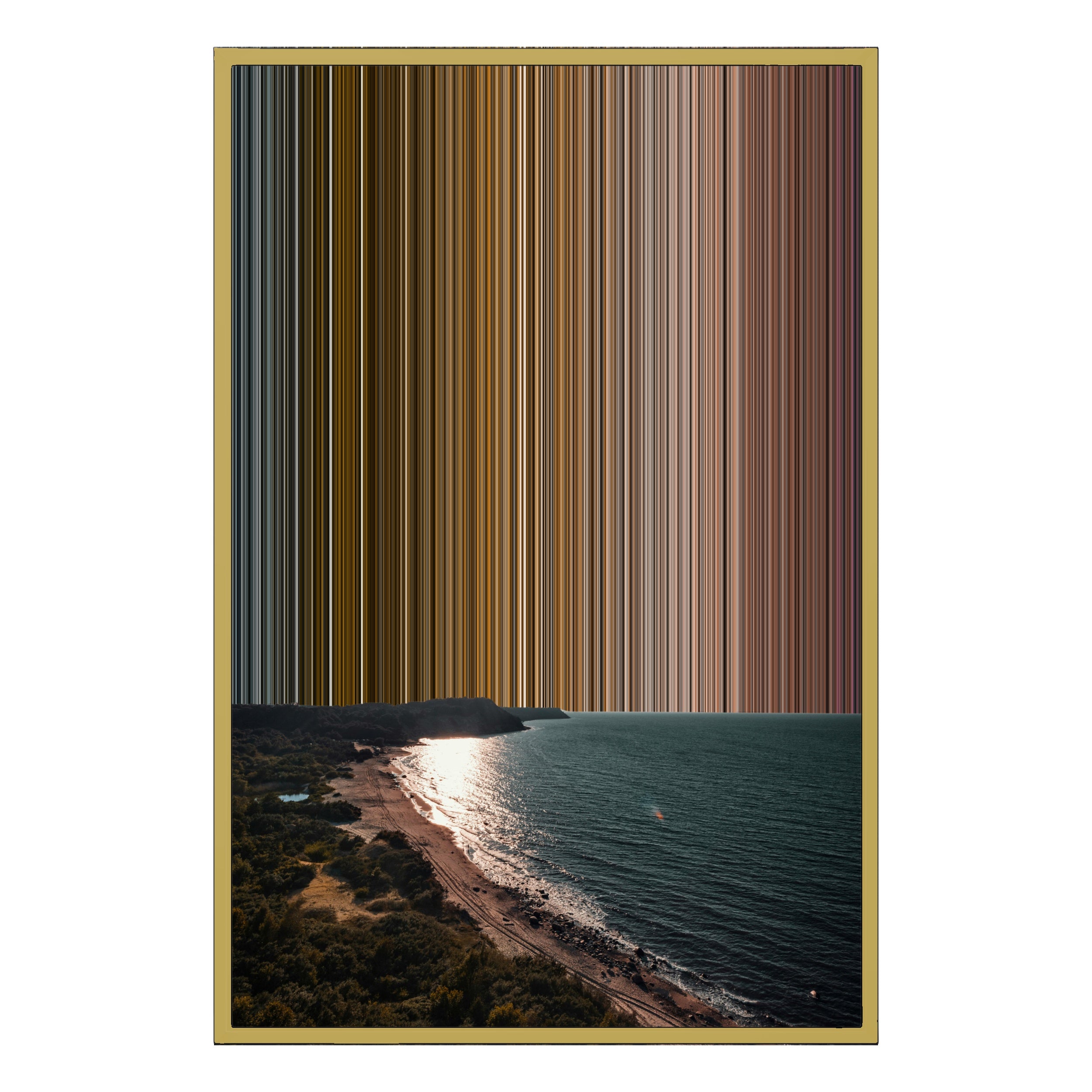 24×34" Metallic Float Frame Canvas - Gold Frame variant