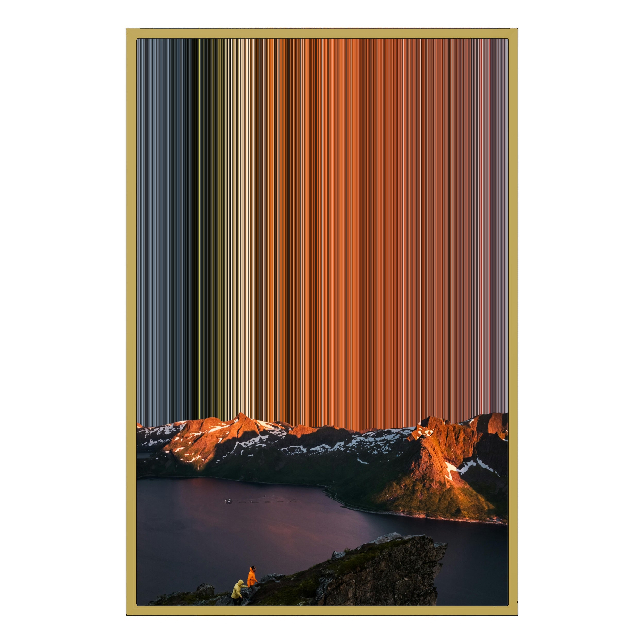 24×34" Metallic Float Frame Canvas - Gold Frame variant