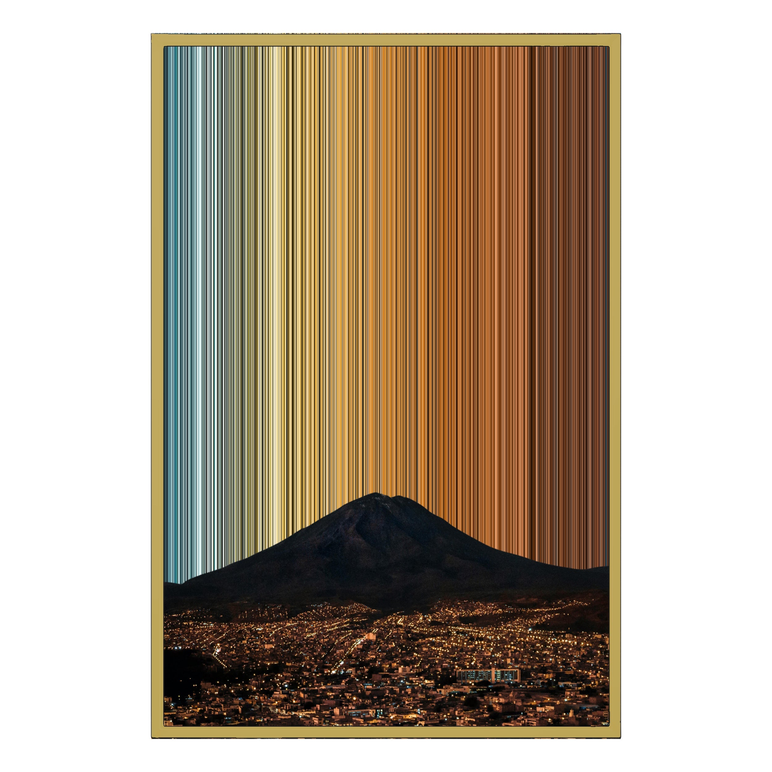 24×34" Metallic Float Frame Canvas - Gold Frame variant